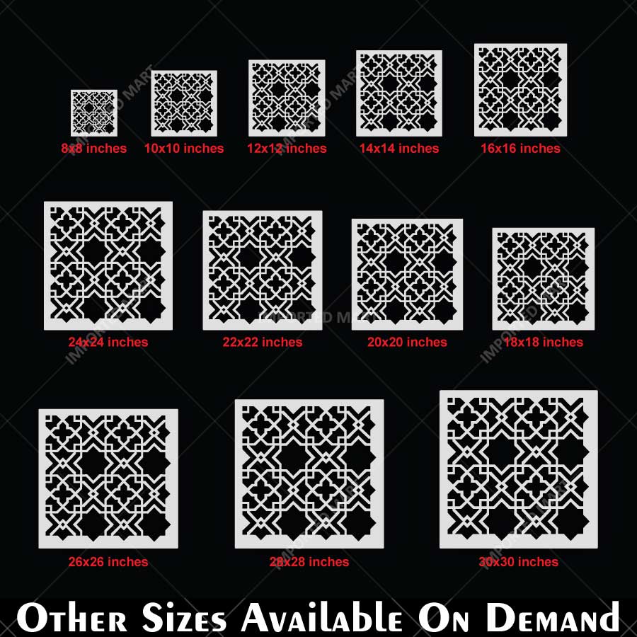Moroccan Zellige Tile Stencil for Wall, Floor, Wood & Furniture Decor – Islamic Geometric Pattern – ID# 766 - Image 5