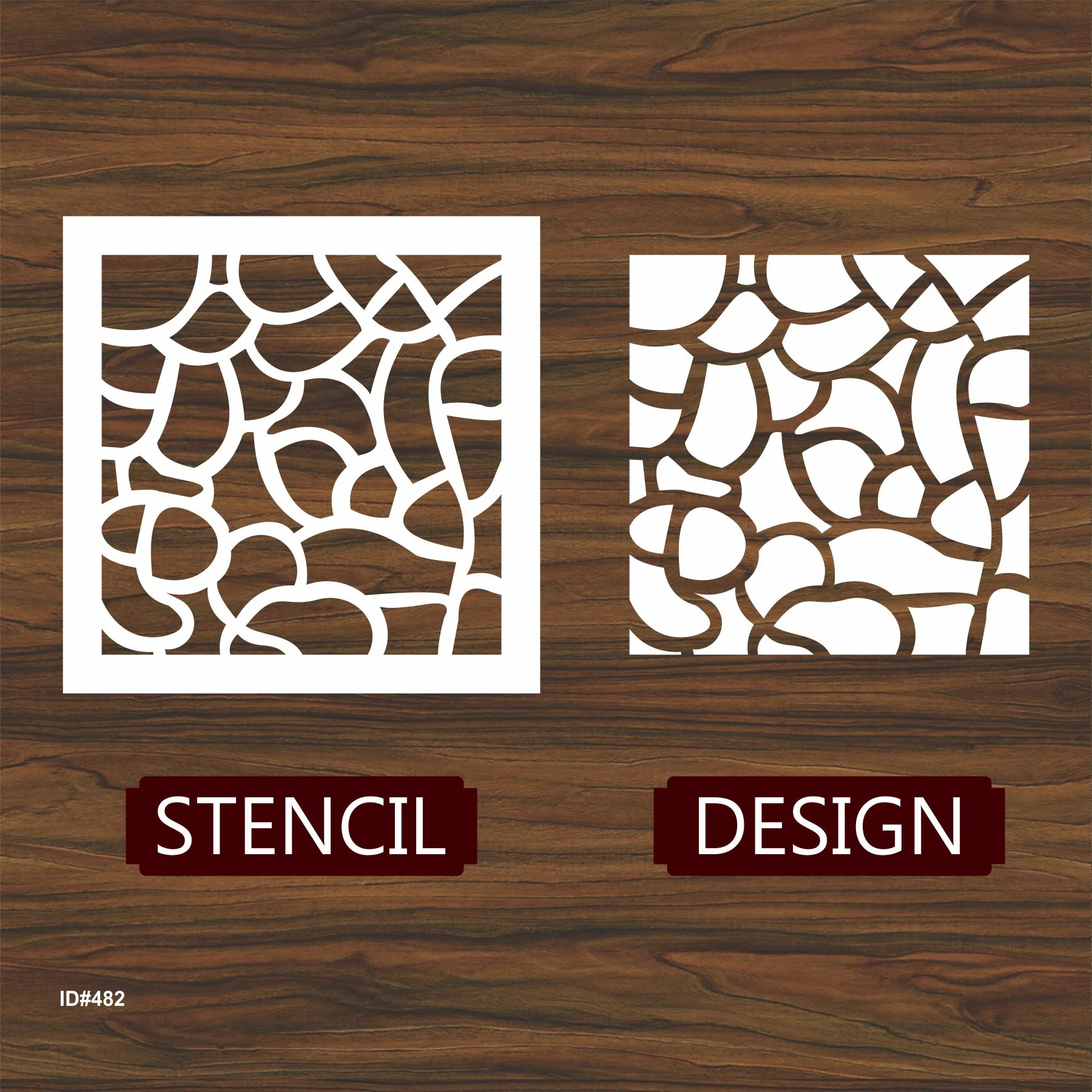Mosaic Seamless Pattern Reusable Stencil For Canvas And Wall Painting. ID #482 - Image 4