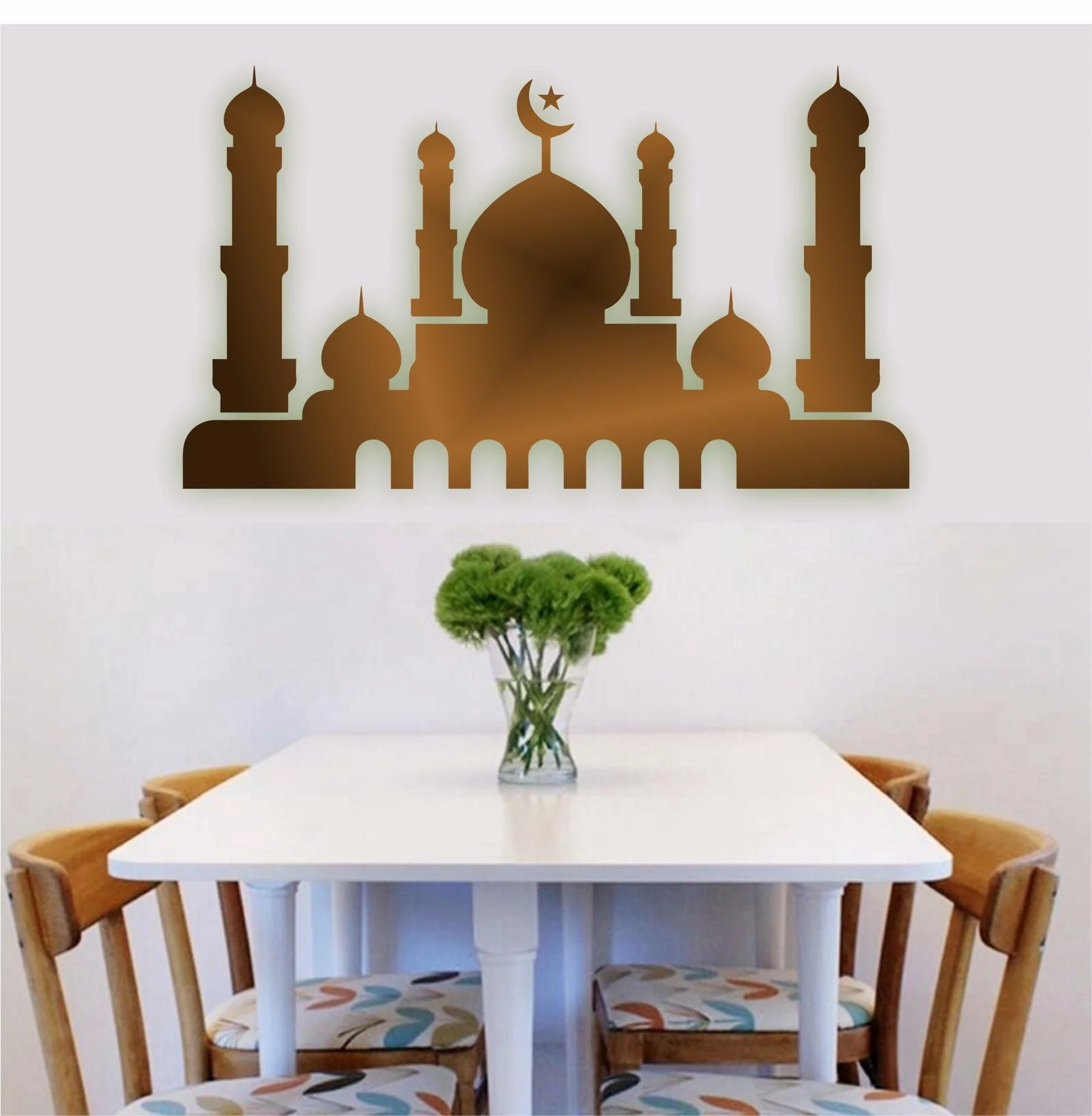 Mosque Silhouette Islamic Reusable Stencil for Canvas and wall painting.ID#128 - Image 4
