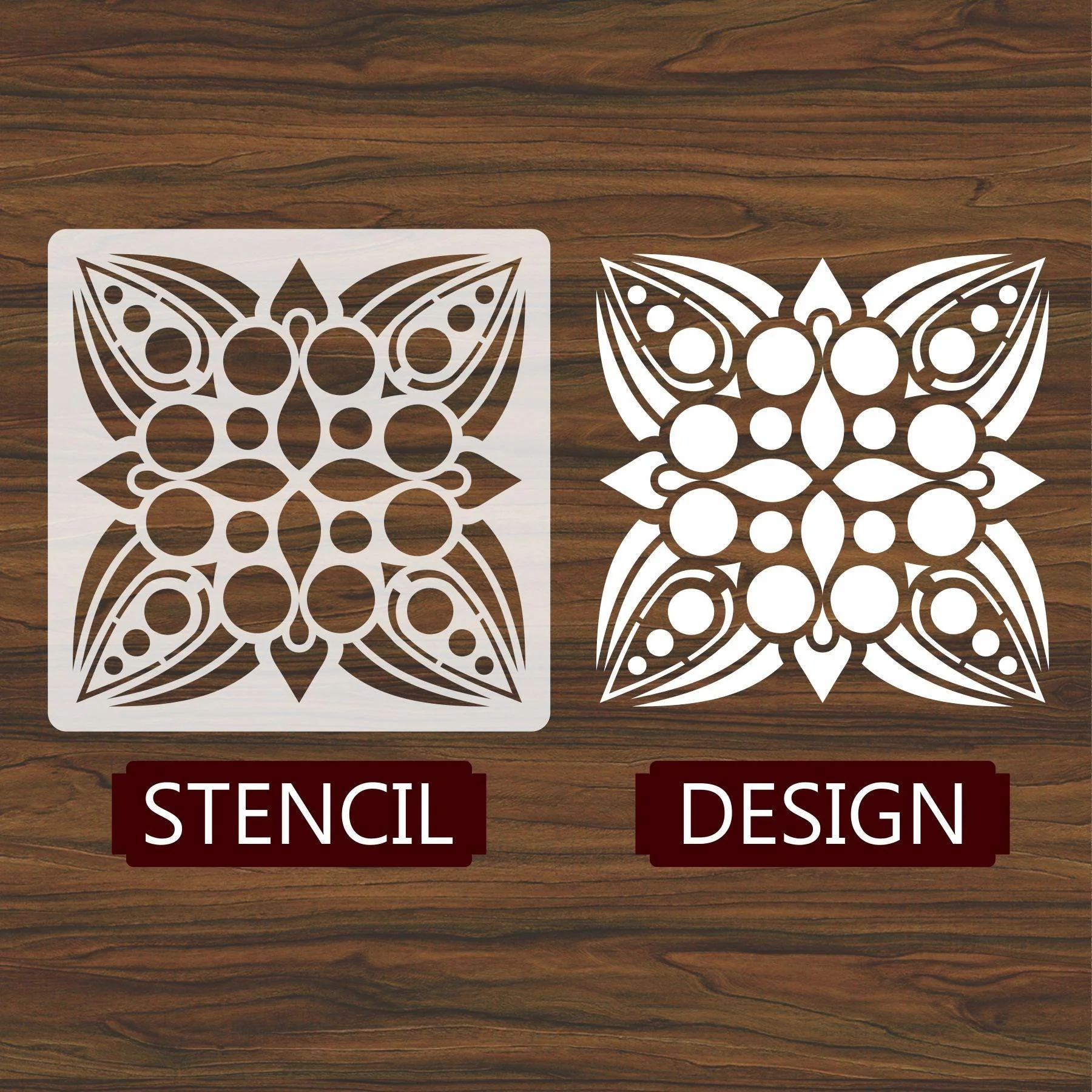 Motif Reusable Stencil for Canvas and wall painting.ID#54 - Image 2