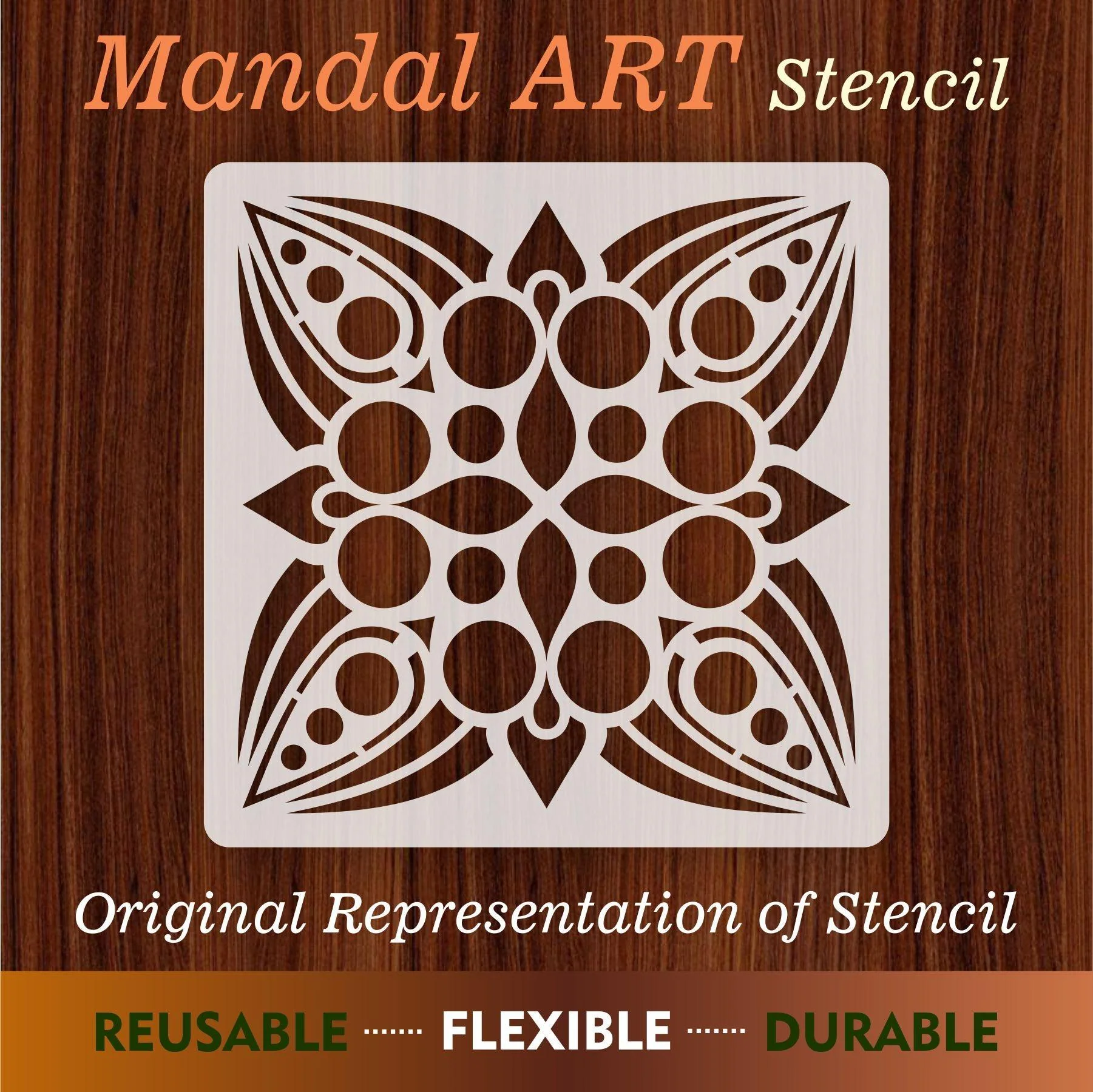 Motif Reusable Stencil for Canvas and wall painting.ID#54 - Image 5