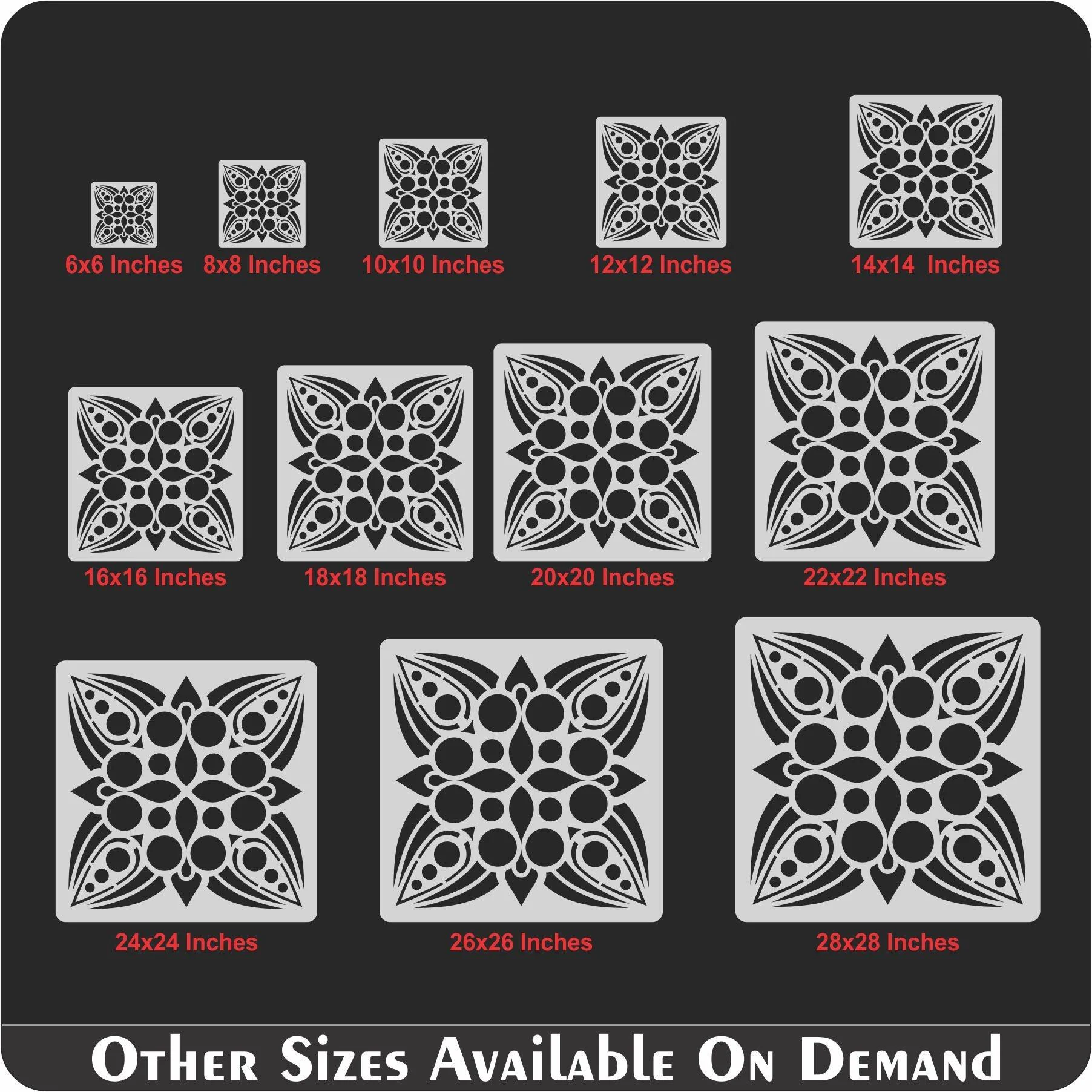 Motif Reusable Stencil for Canvas and wall painting.ID#54 - Image 6