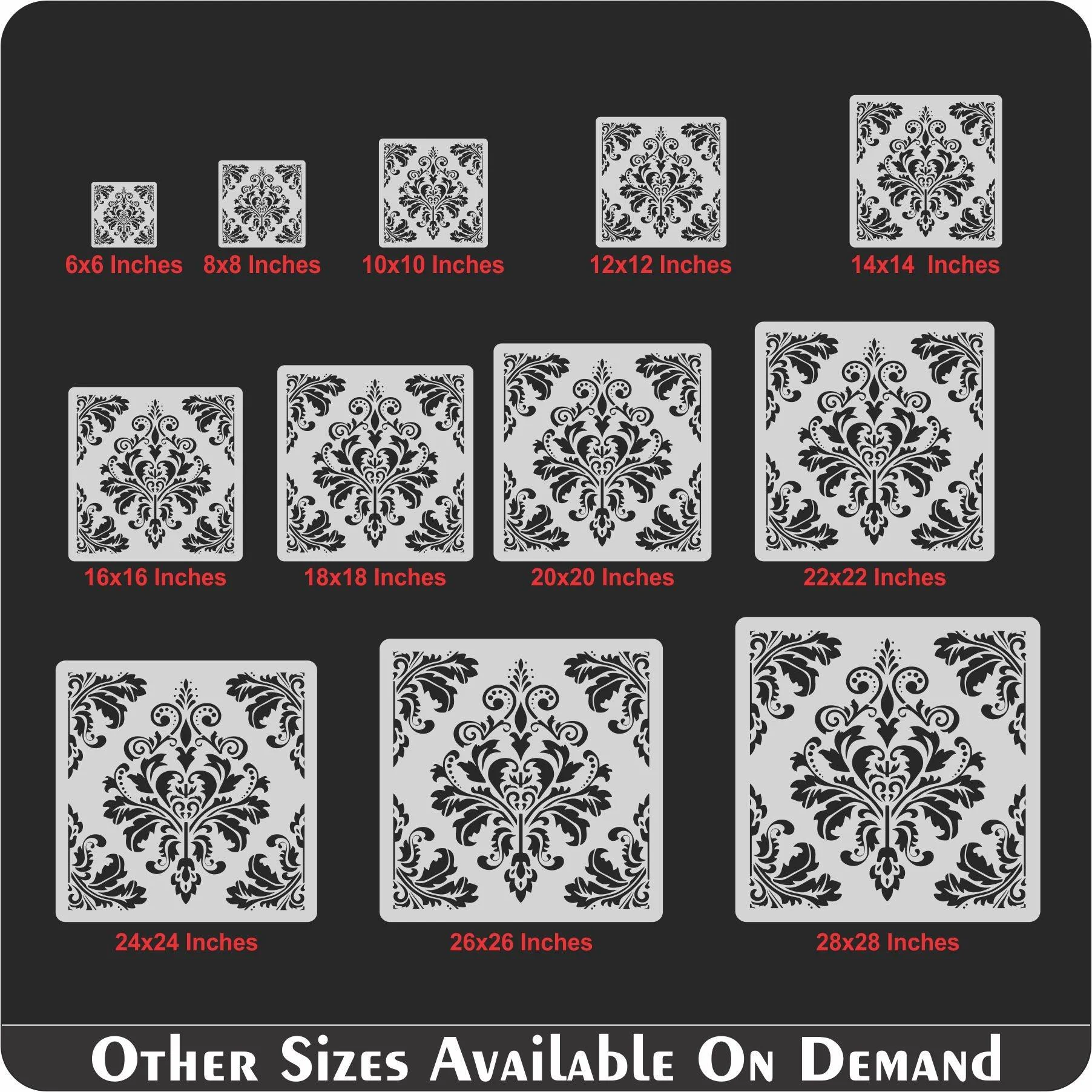 Motif Reusable Stencil Sheetsfor Canvas and wall painting.ID#76 - Image 4
