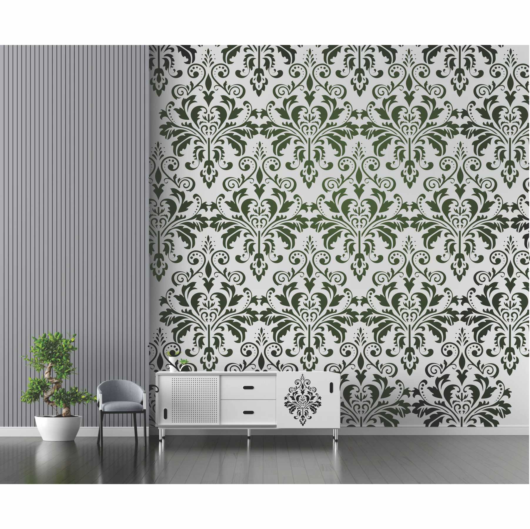 Motif Reusable Stencil Sheetsfor Canvas and wall painting.ID#76 - Image 5