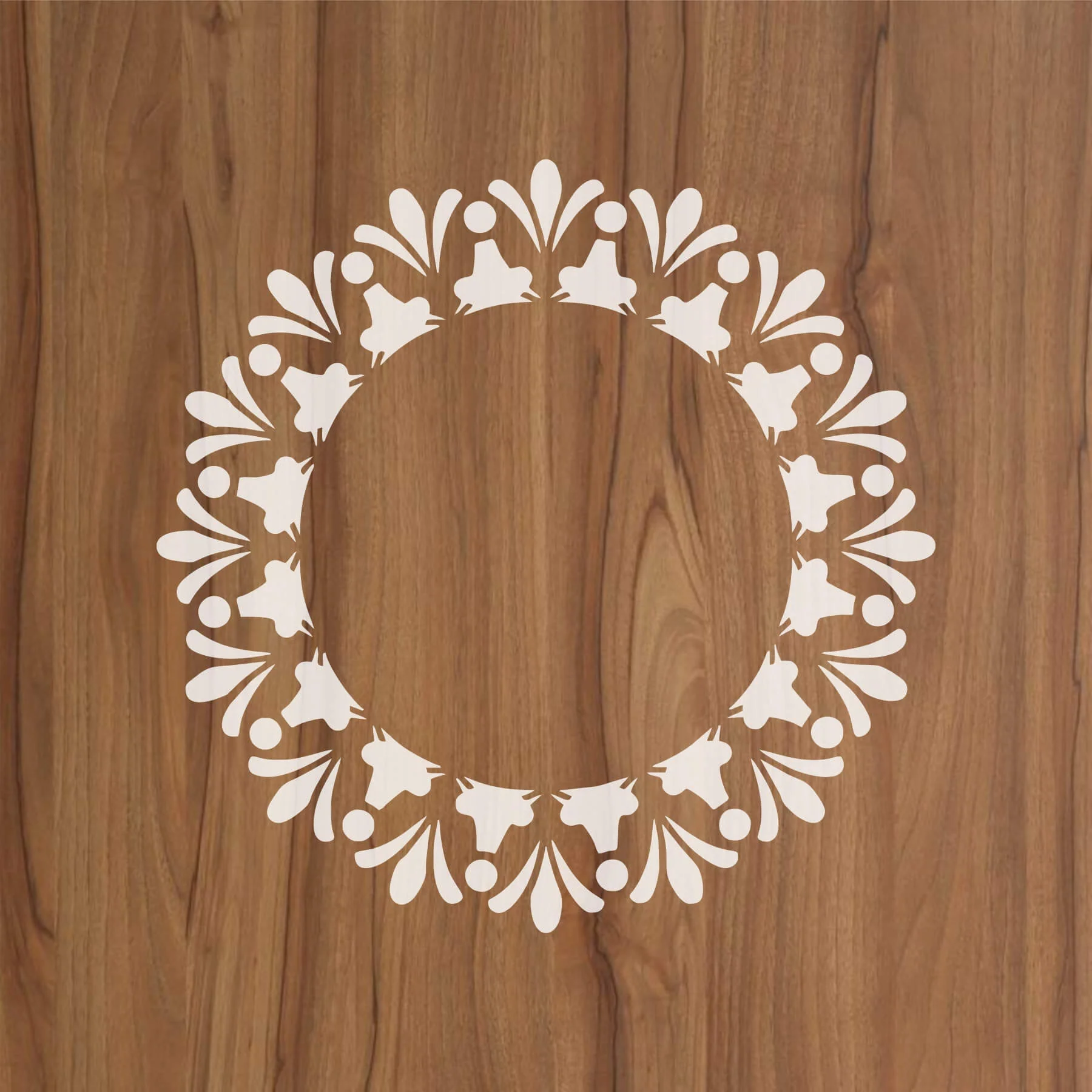 Motif Round Border Reusable Stencil For Canvas And Wall Painting.ID#259 - Image 2