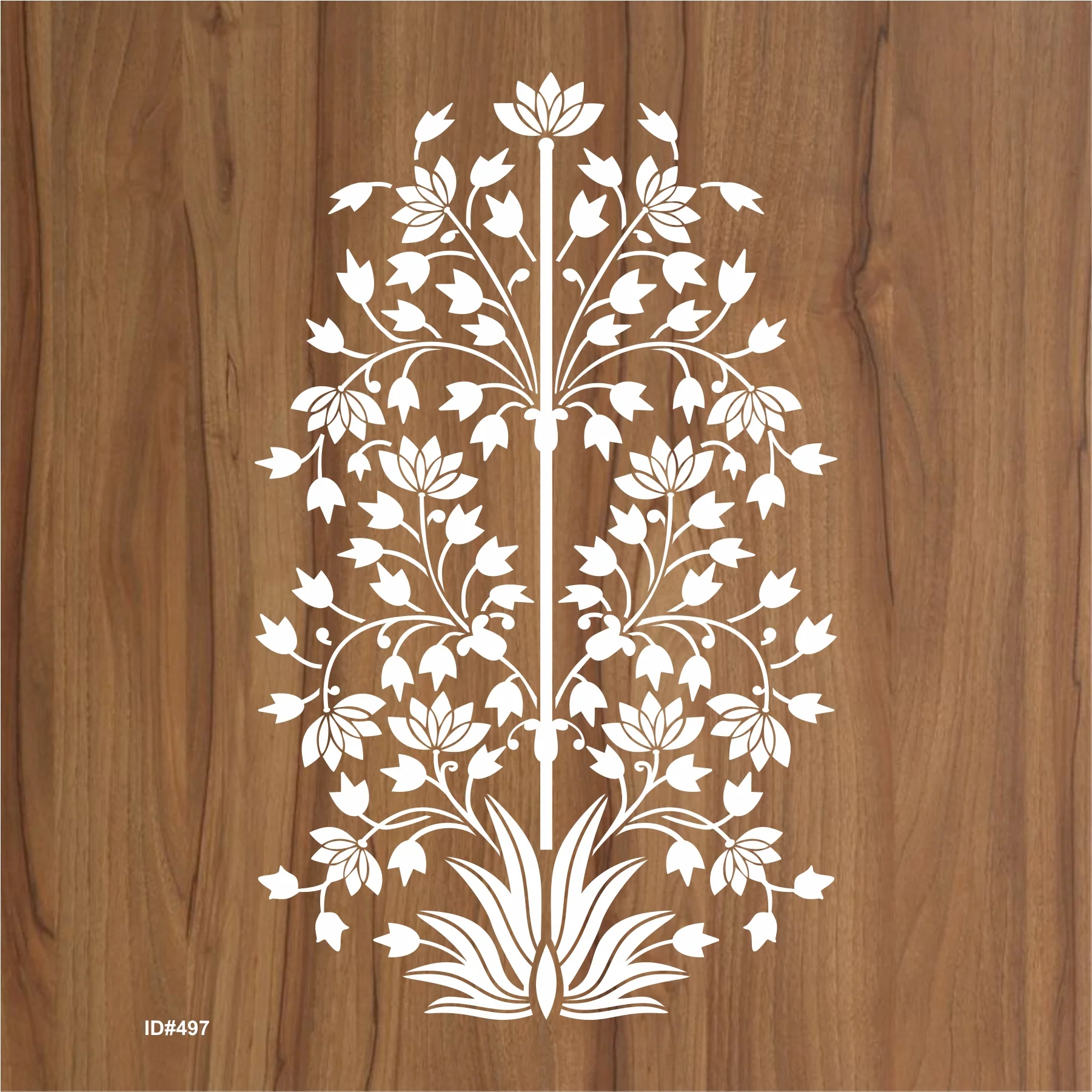Mughal art Stencil Wall Painting Scrapbook Coloring Embossing Album Decor Template. ID #497 - Image 3