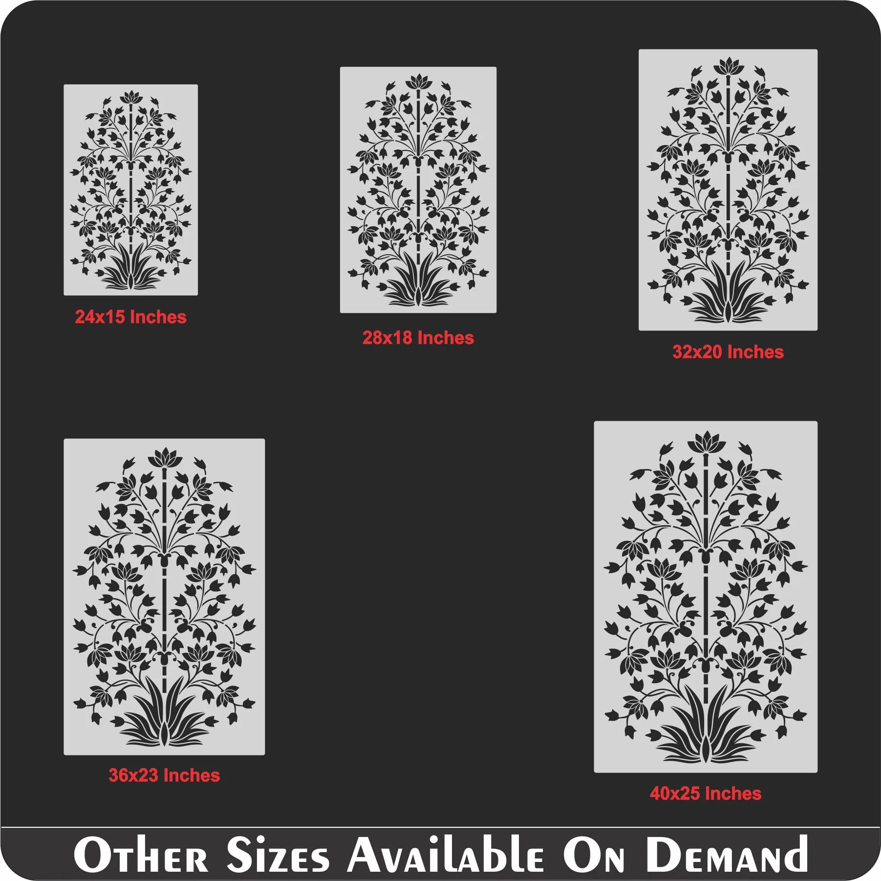 Mughal art Stencil Wall Painting Scrapbook Coloring Embossing Album Decor Template. ID #497 - Image 7