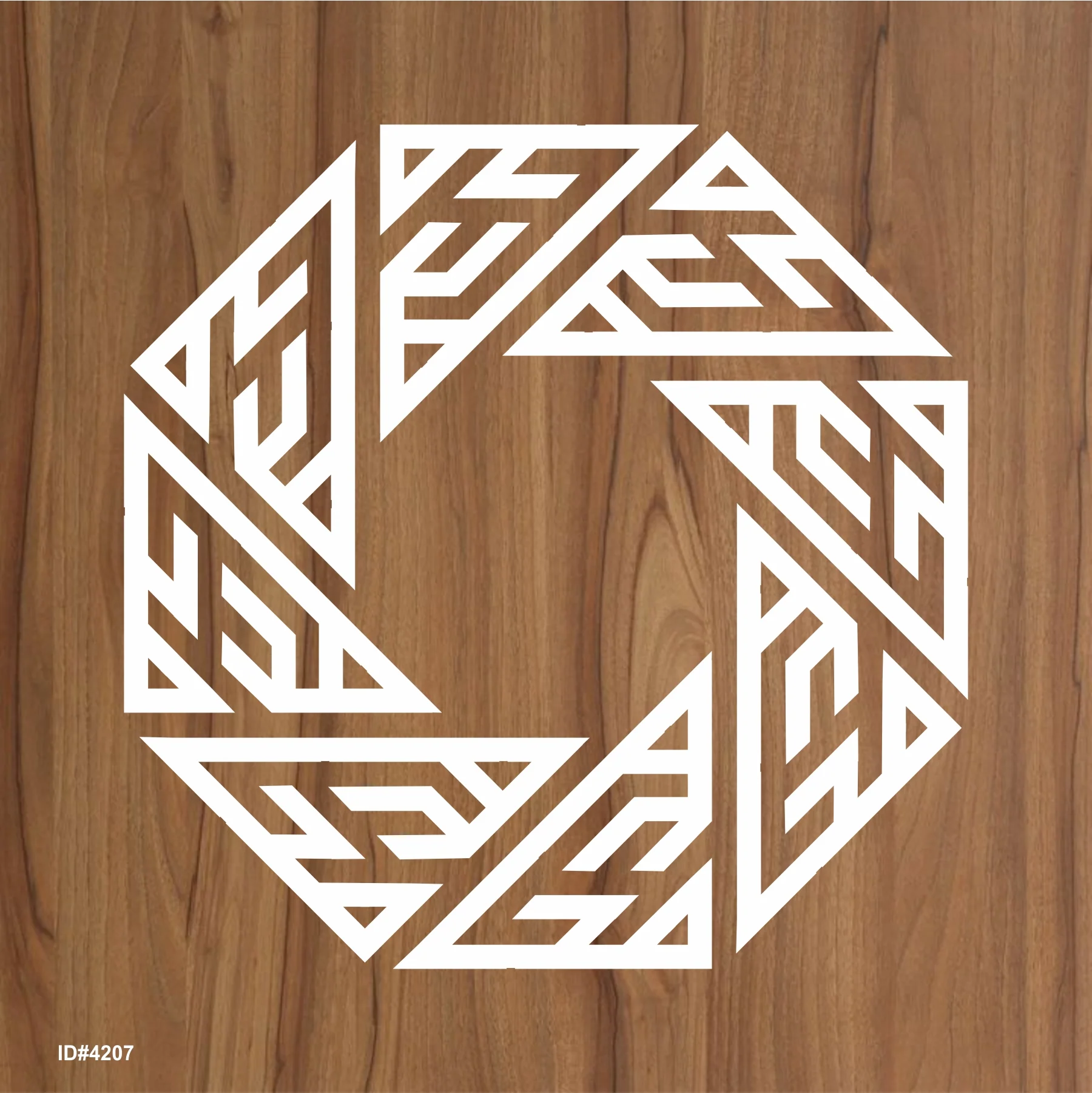 Muhammad Name Round In kufic Calligraphy Islamic Reusable Stencil for Canvas and wall painting.ID# 4207 - Image 2