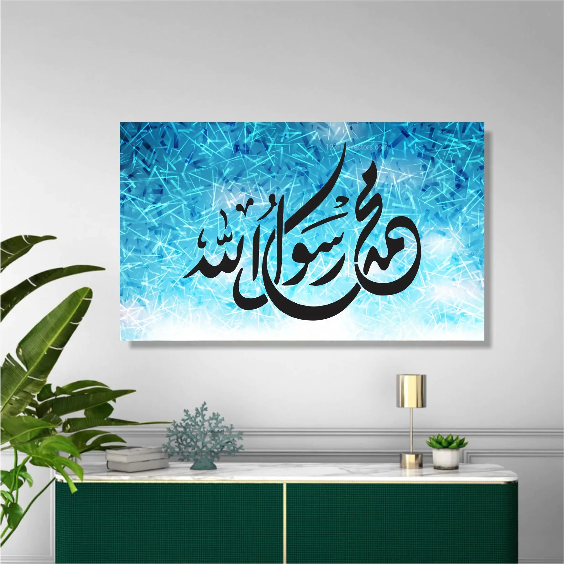 Muhammad Rasool Allah Islamic Reusable Stencil Calligraphy Islamic Reusable Stencil for Canvas and wall painting.ID# 352 - Image 4