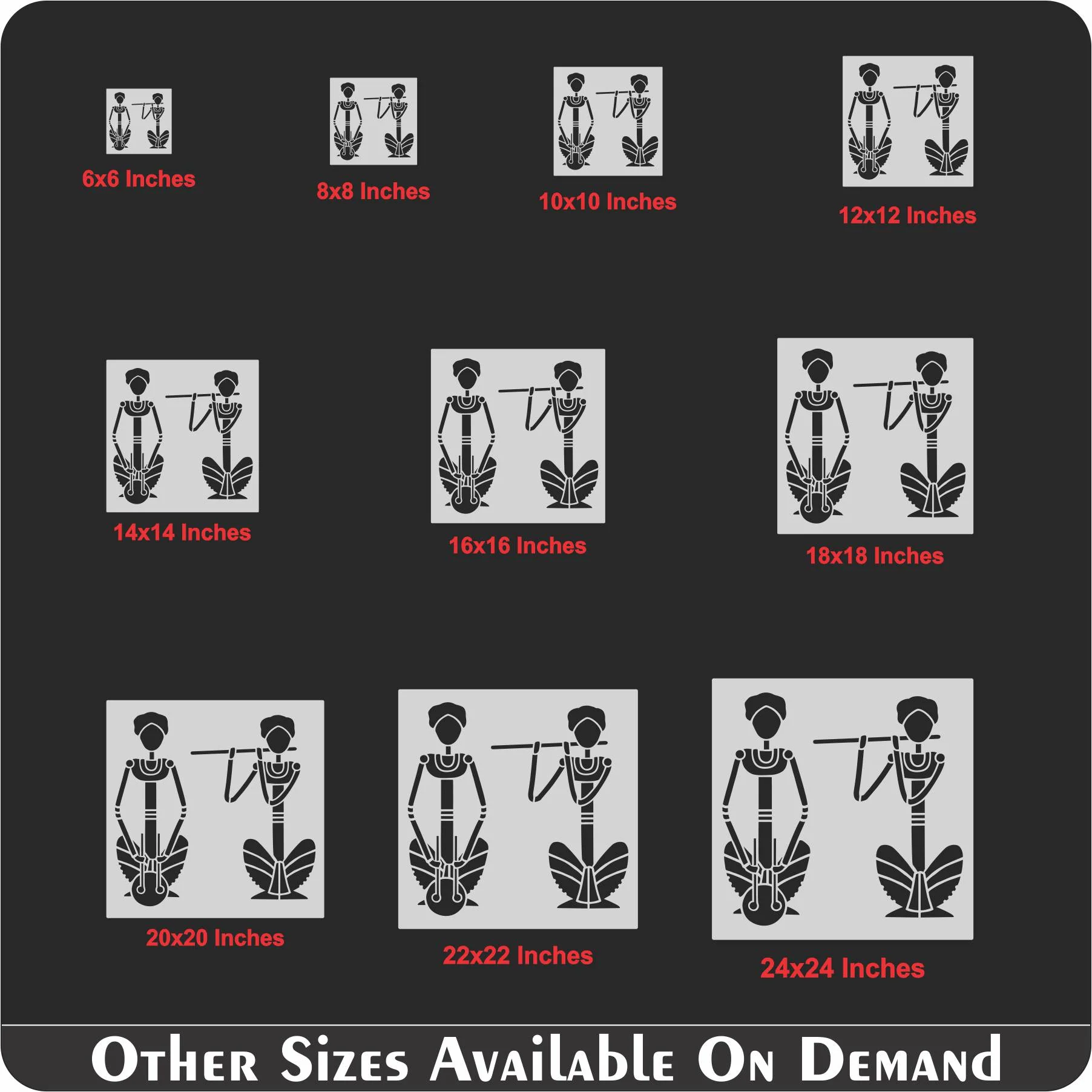 Musicians Craftreat Reusable Stencil for Painting on Canvas, Wall, Wood. ID #4513 - Image 7