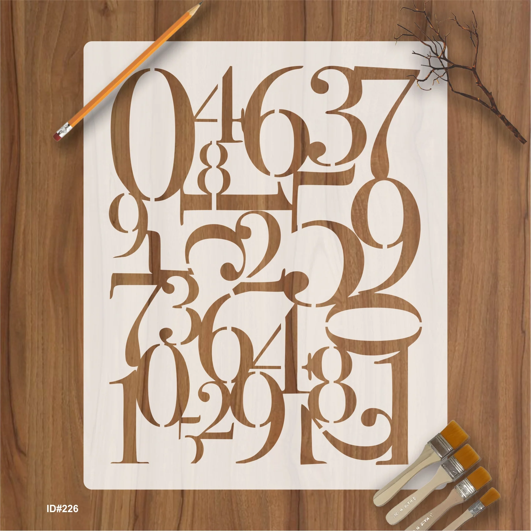 Number Stencil For Wall Painting Scrapbooking Stamp Album Decor Embossing Paper Card Template. ID #226