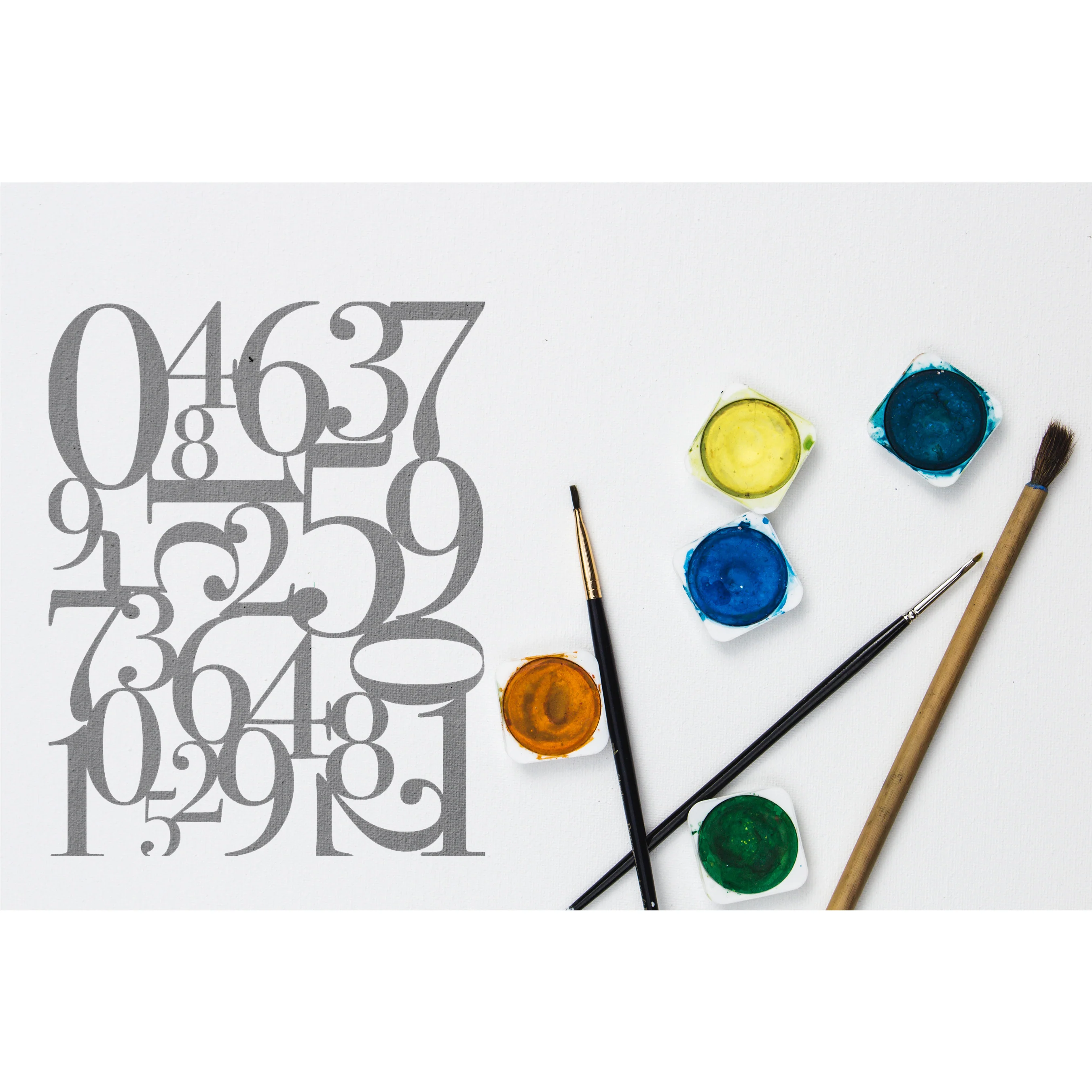 Number Stencil For Wall Painting Scrapbooking Stamp Album Decor Embossing Paper Card Template. ID #226 - Image 5