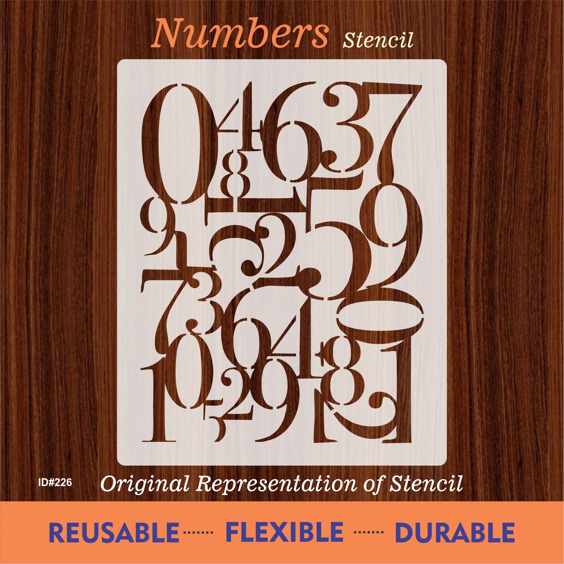 Number Stencil For Wall Painting Scrapbooking Stamp Album Decor Embossing Paper Card Template. ID #226 - Image 6