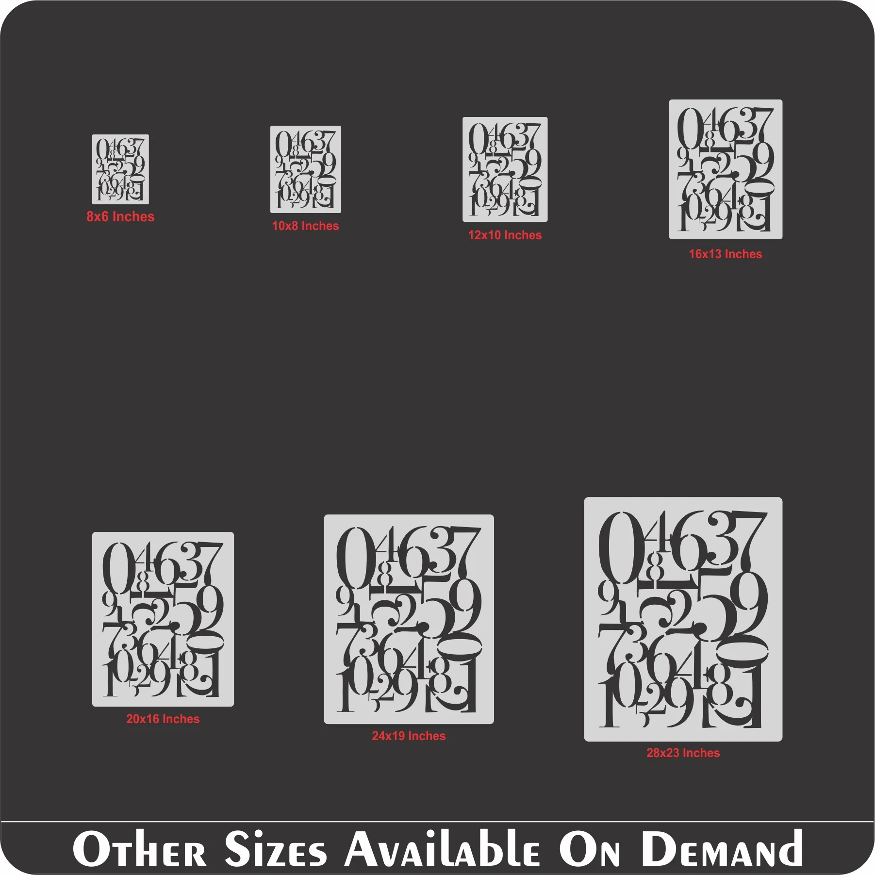 Number Stencil For Wall Painting Scrapbooking Stamp Album Decor Embossing Paper Card Template. ID #226 - Image 7