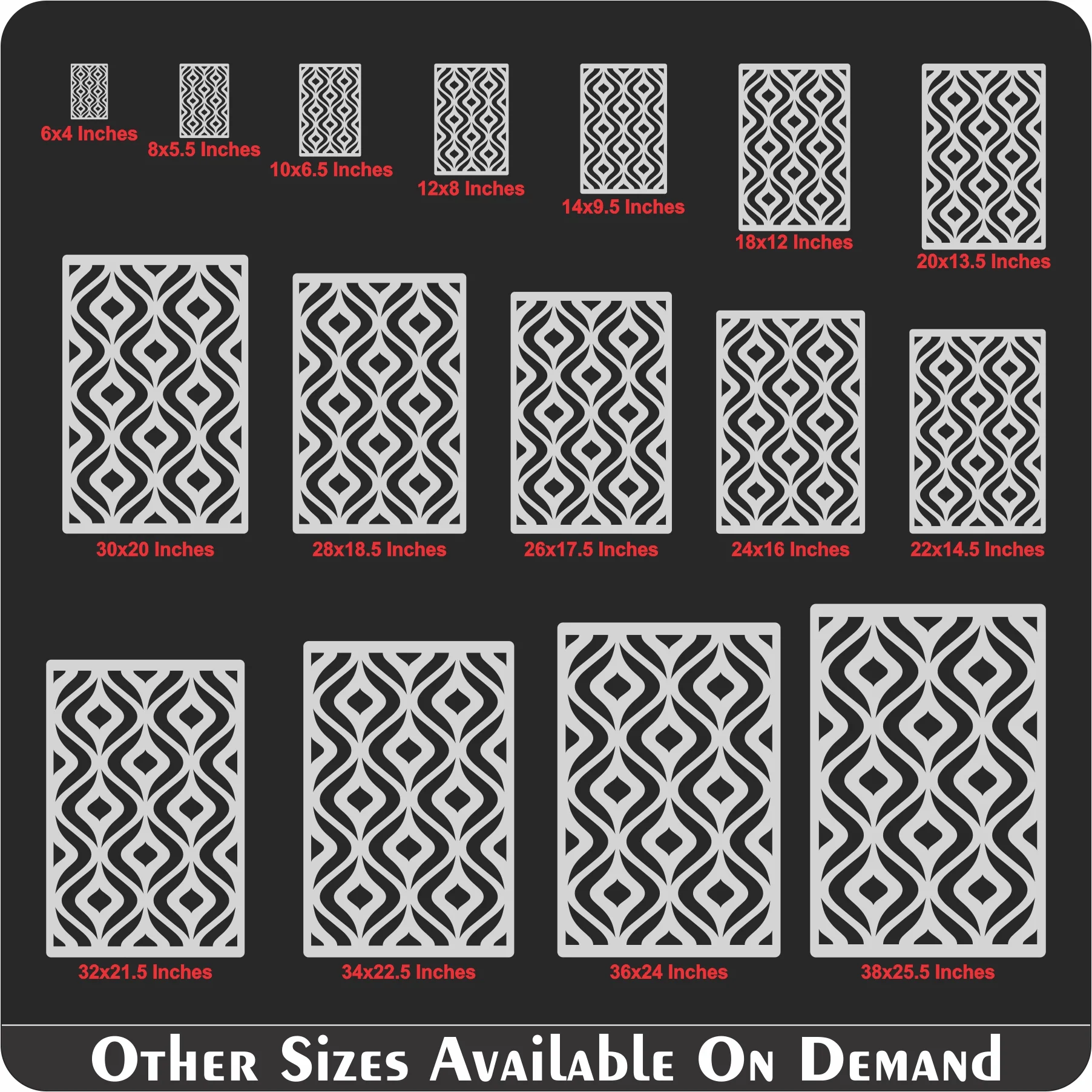 Ogee Bragello Wallpaper Pattern Reusable Stencil For Canvas And Wall Painting.ID#212I - Image 6