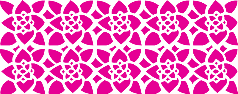 Pack of 2 border, Floral Reusable Stencil for Canvas and wall painting.ID#39 - Image 4
