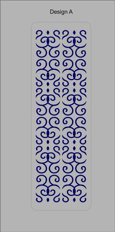 Pack of 2 border, Floral Reusable Stencil for Canvas and wall painting.ID#39 - Image 7