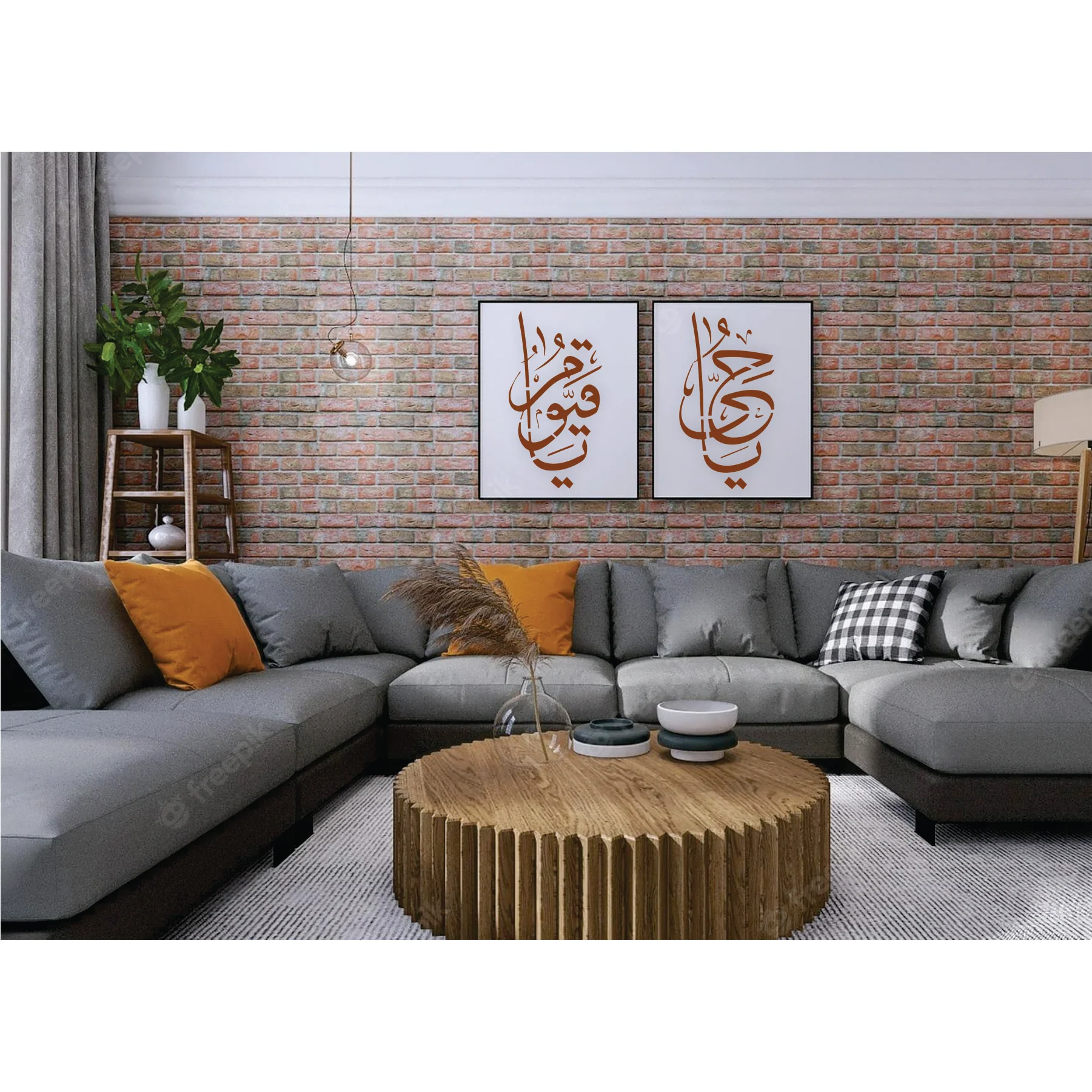 Pack of 2 Ya Hayyu Ya Qayyum Islamic Calligraphy Islamic Reusable Stencil for Canvas and wall painting.ID#272 - Image 7