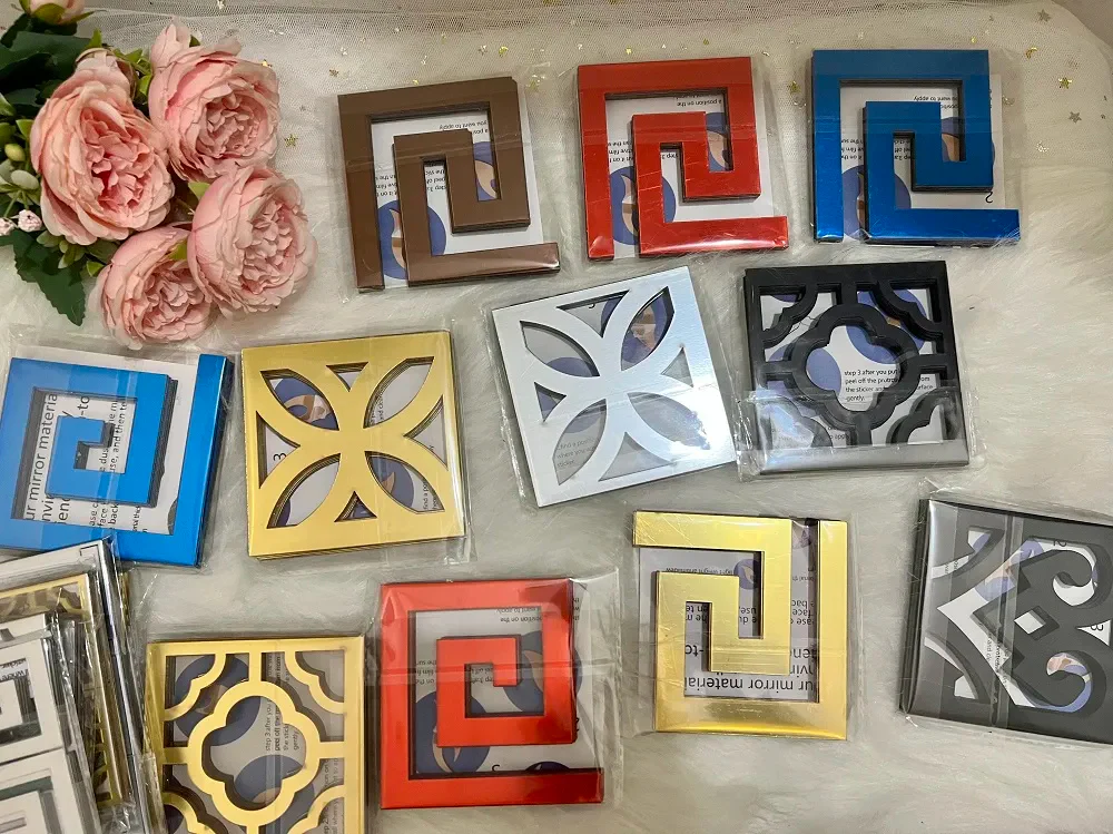 Pack of 10pcs 3D self Adhesive Acrylic Mirror DIY Building Border Mirror Art Home Decoration Mirror Wall Sticker living room Home Decor - Image 3