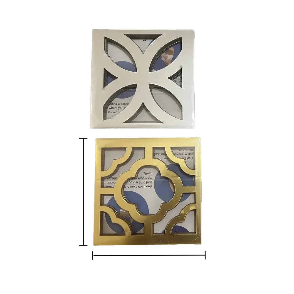 Pack of 10pcs 3D self Adhesive Acrylic Mirror DIY Building Border Mirror Art Home Decoration Mirror Wall Sticker living room Home Decor - Image 5