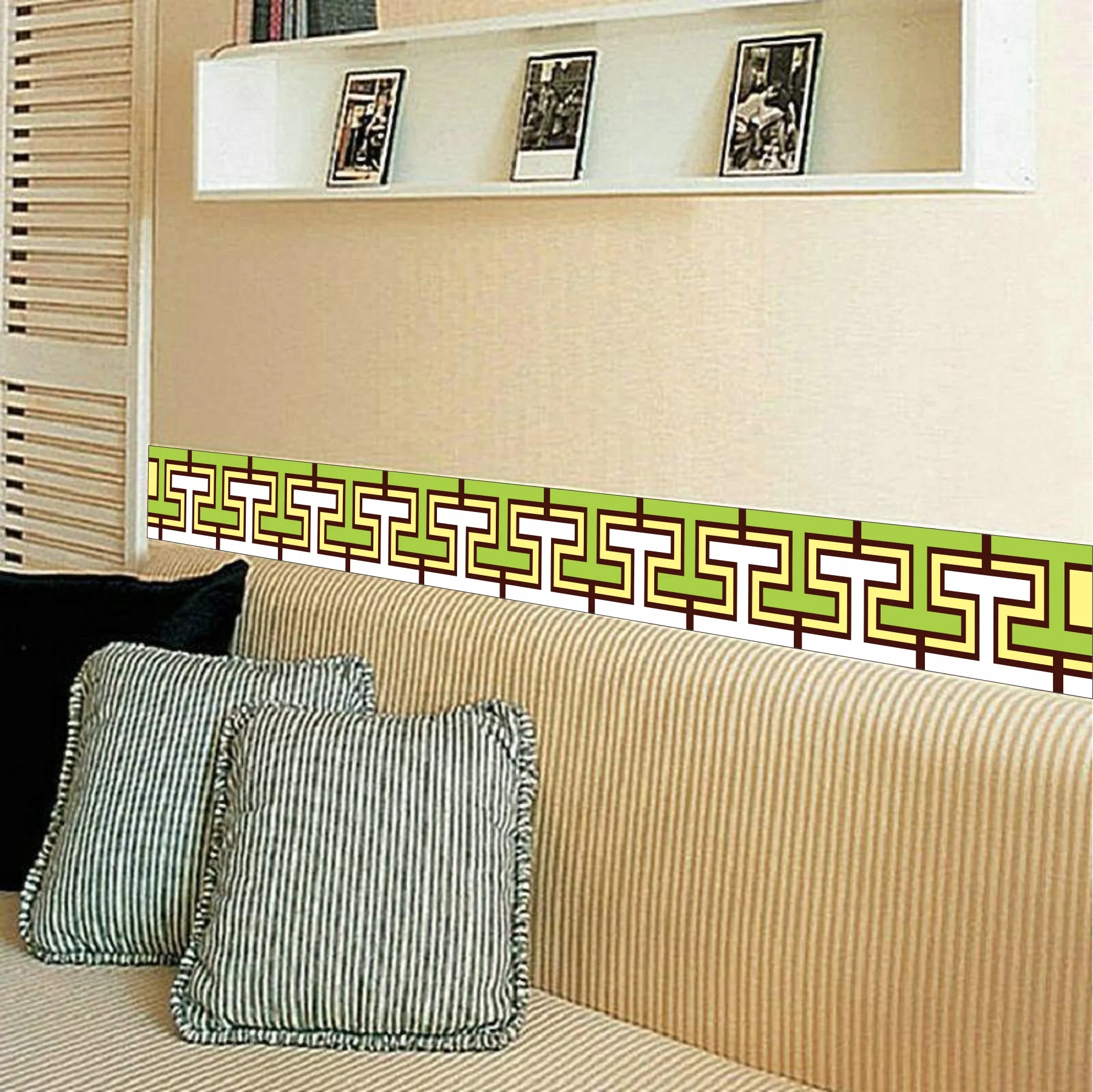 Pack of 4 Border Pattern Reusable Stencil For Canvas And Wall Painting.ID#245 - Image 12