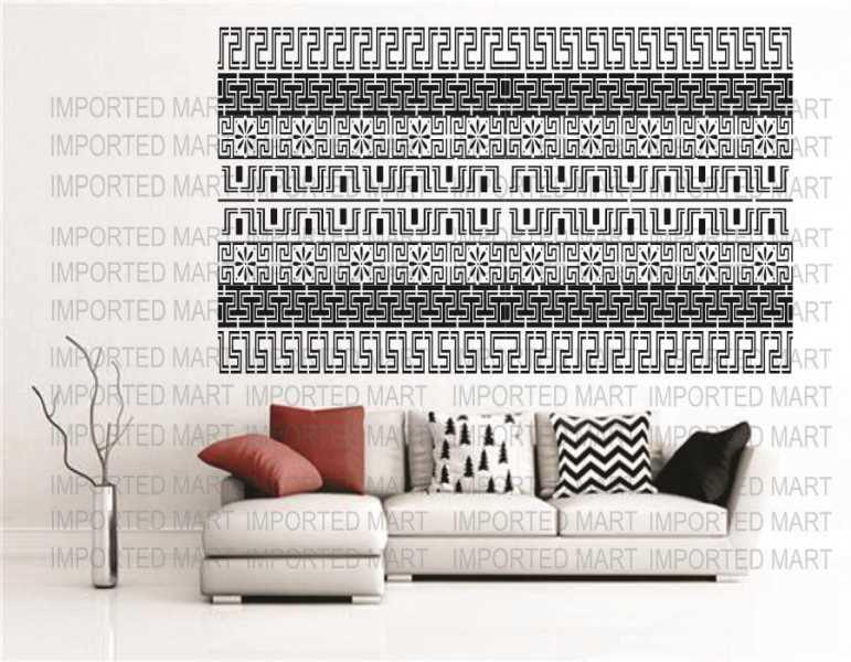 Pack of 4 Border Pattern Reusable Stencil For Canvas And Wall Painting.ID#245 - Image 16