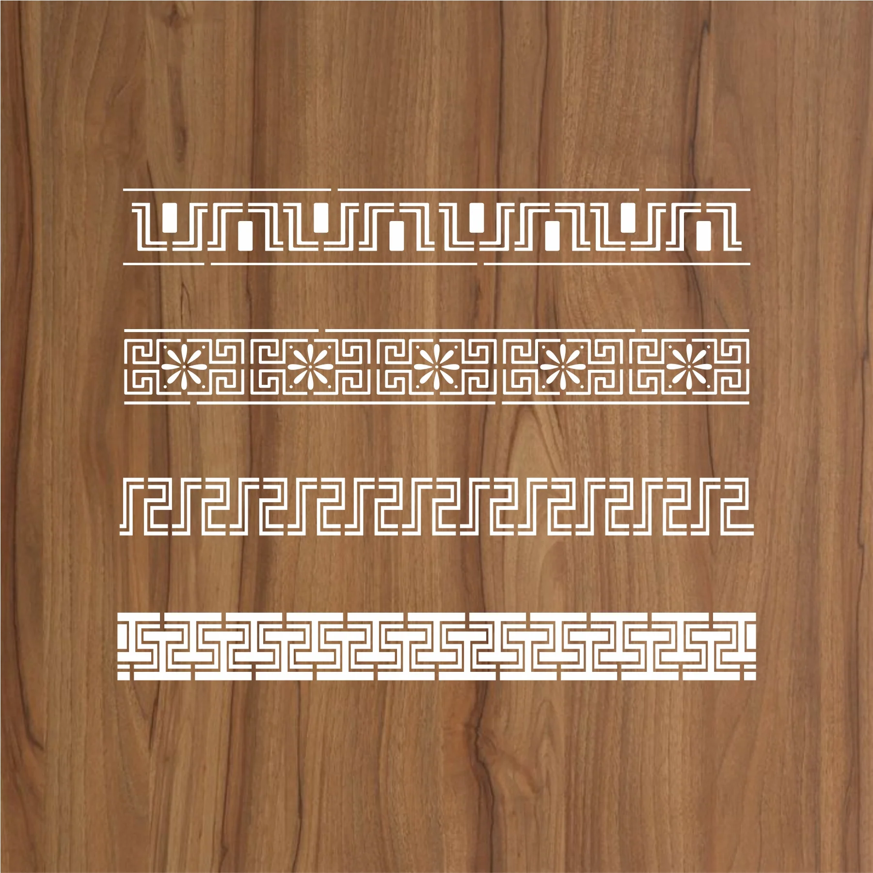 Pack of 4 Border Pattern Reusable Stencil For Canvas And Wall Painting.ID#245 - Image 3