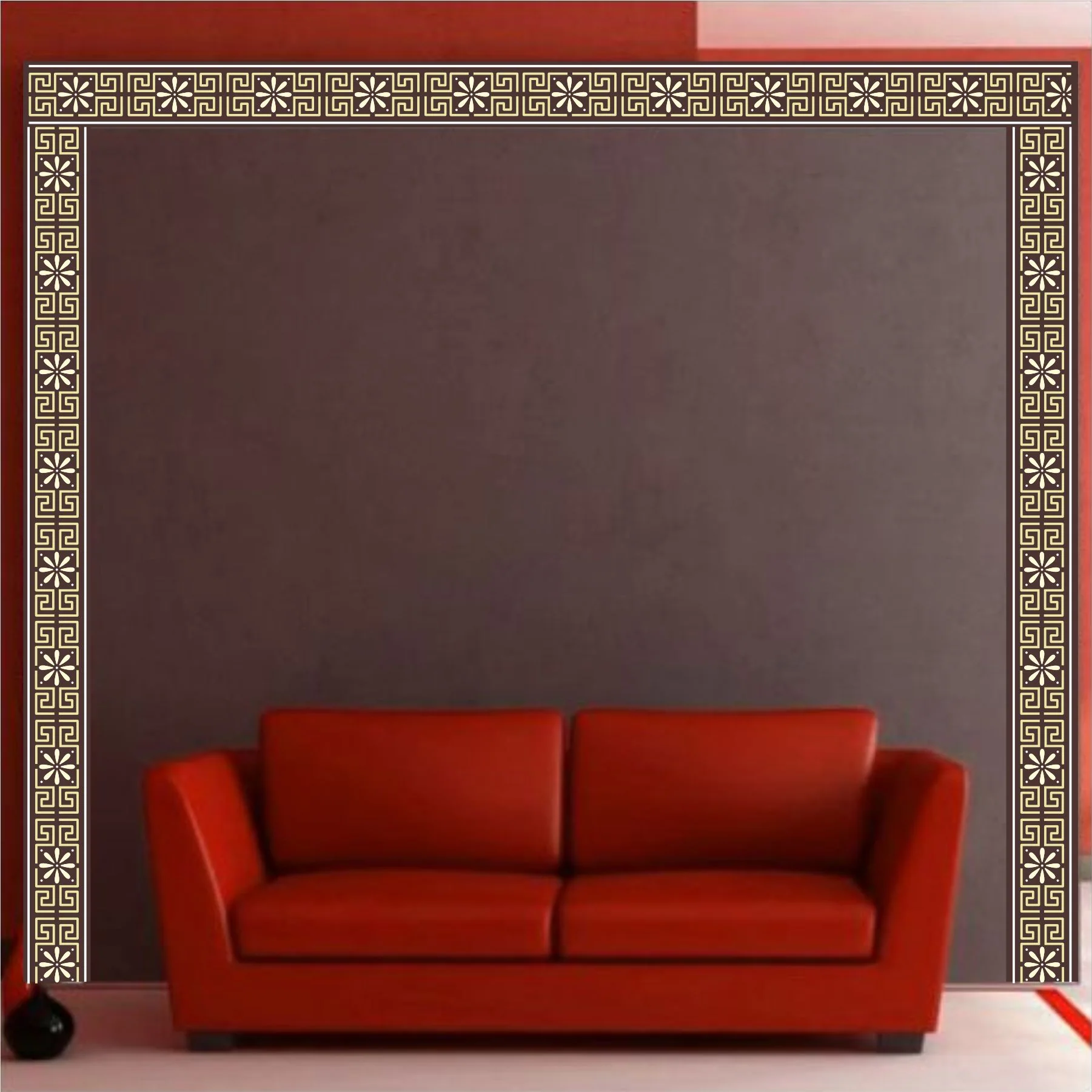 Pack of 4 Border Pattern Reusable Stencil For Canvas And Wall Painting.ID#245 - Image 6