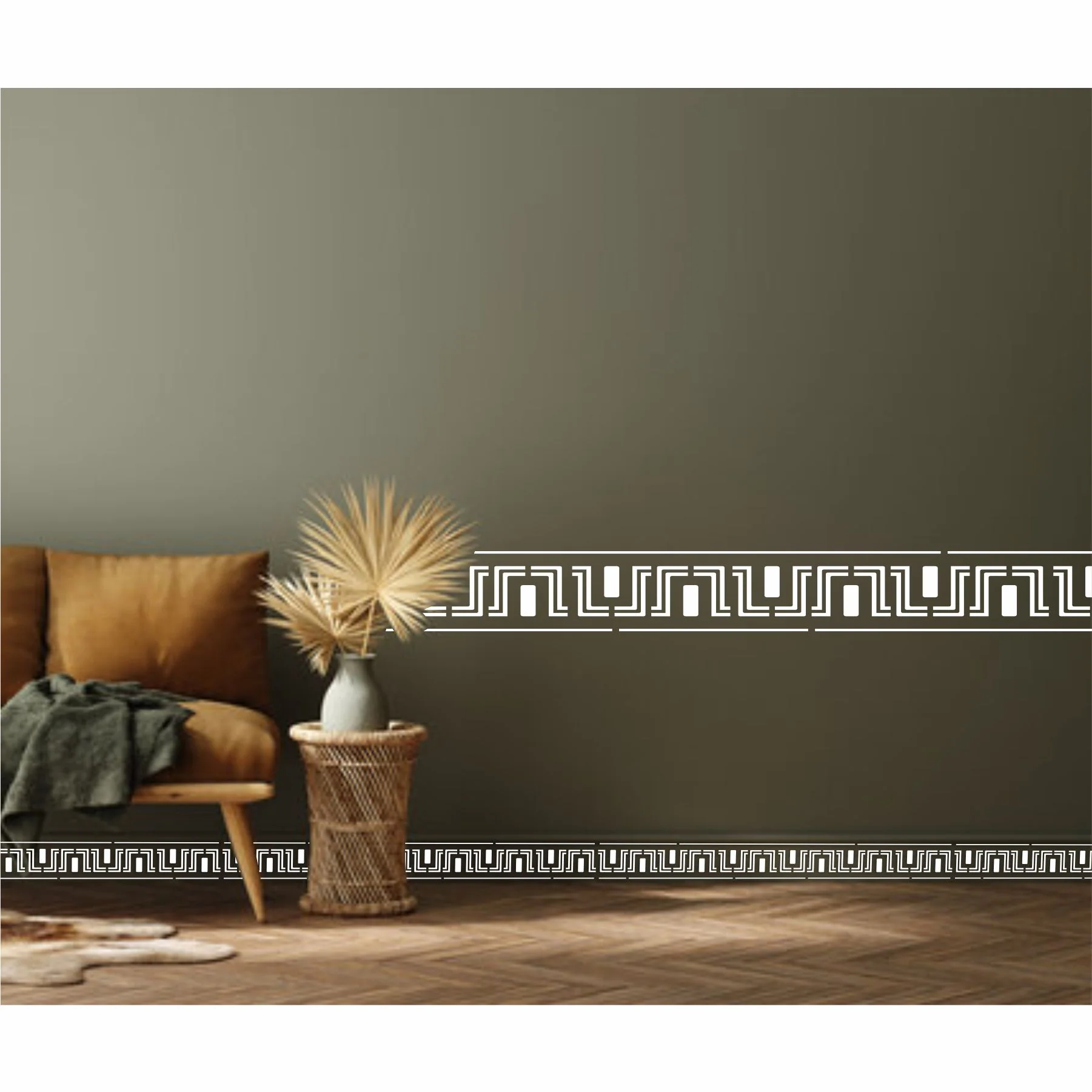 Pack of 4 Border Pattern Reusable Stencil For Canvas And Wall Painting.ID#245 - Image 7