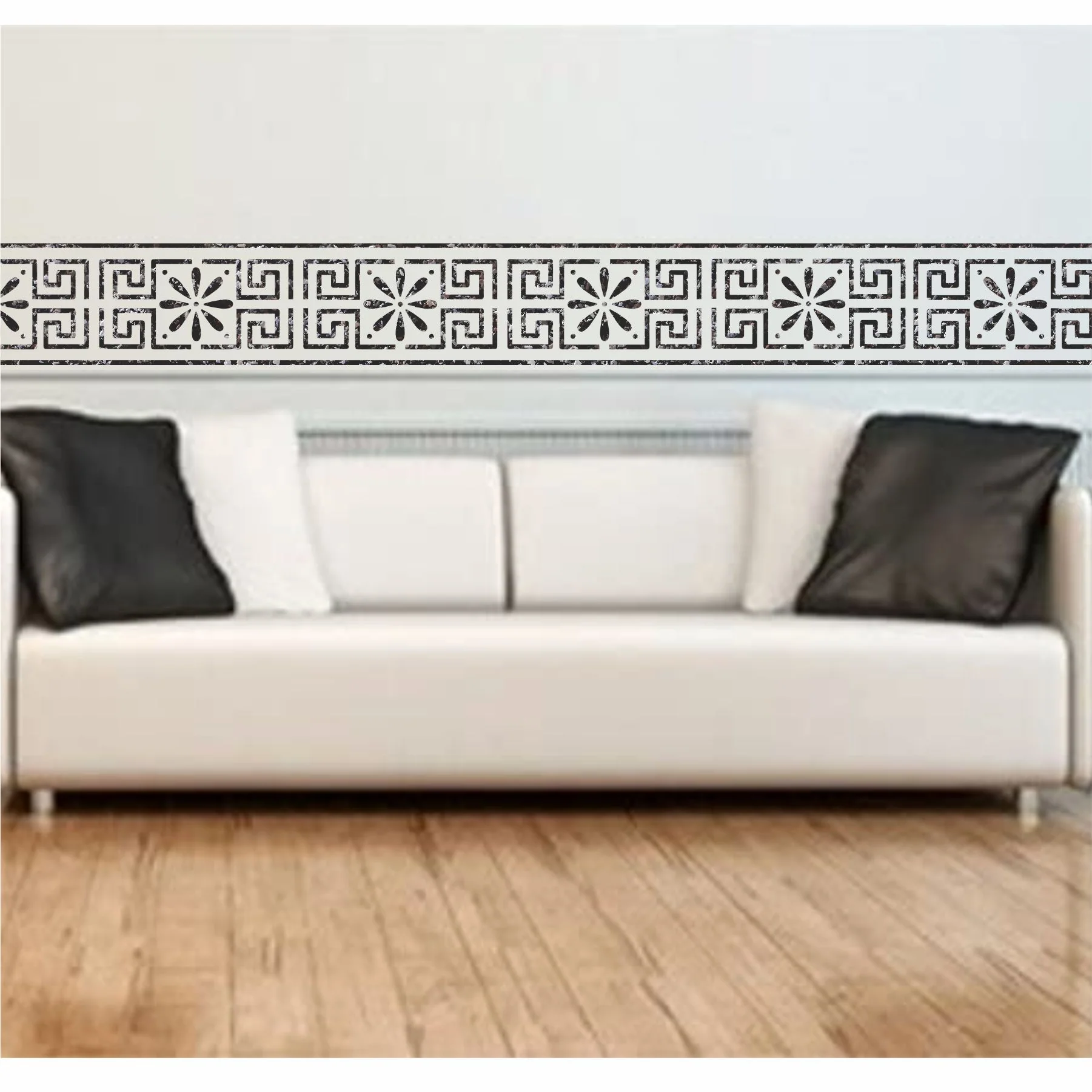 Pack of 4 Border Pattern Reusable Stencil For Canvas And Wall Painting.ID#245 - Image 9