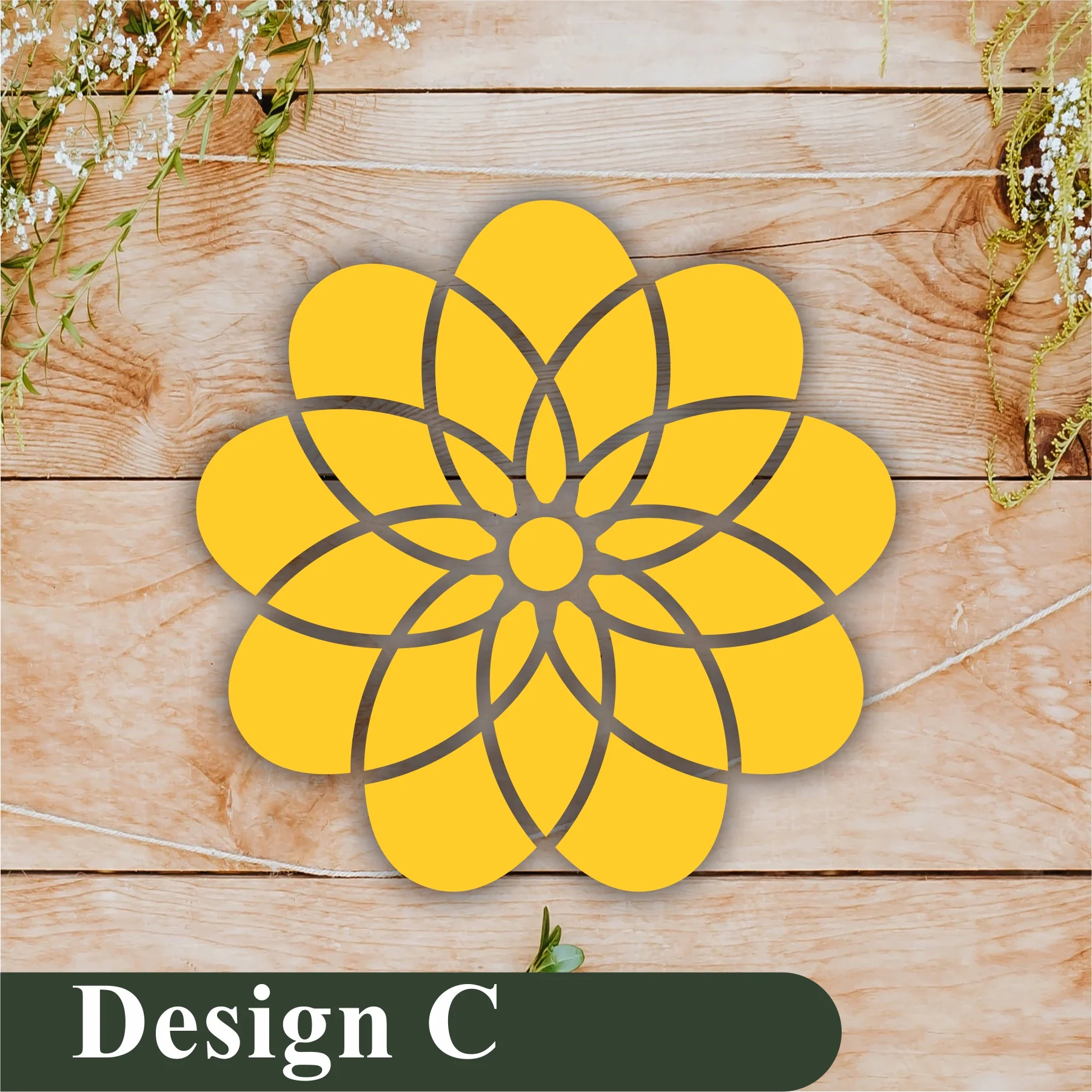 Pack of 4 Reusable Stencil For Canvas And Wall Painting.ID#209A - Image 11