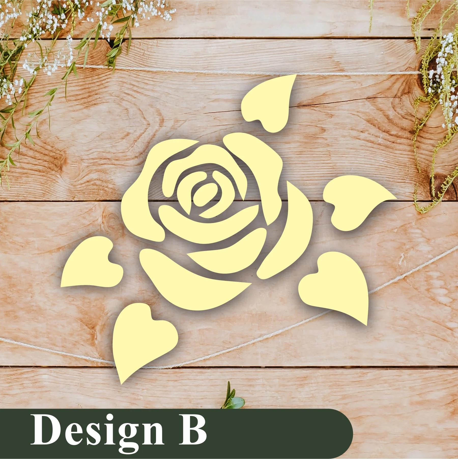 Pack of 4 Reusable Stencil For Canvas And Wall Painting.ID#209B - Image 13