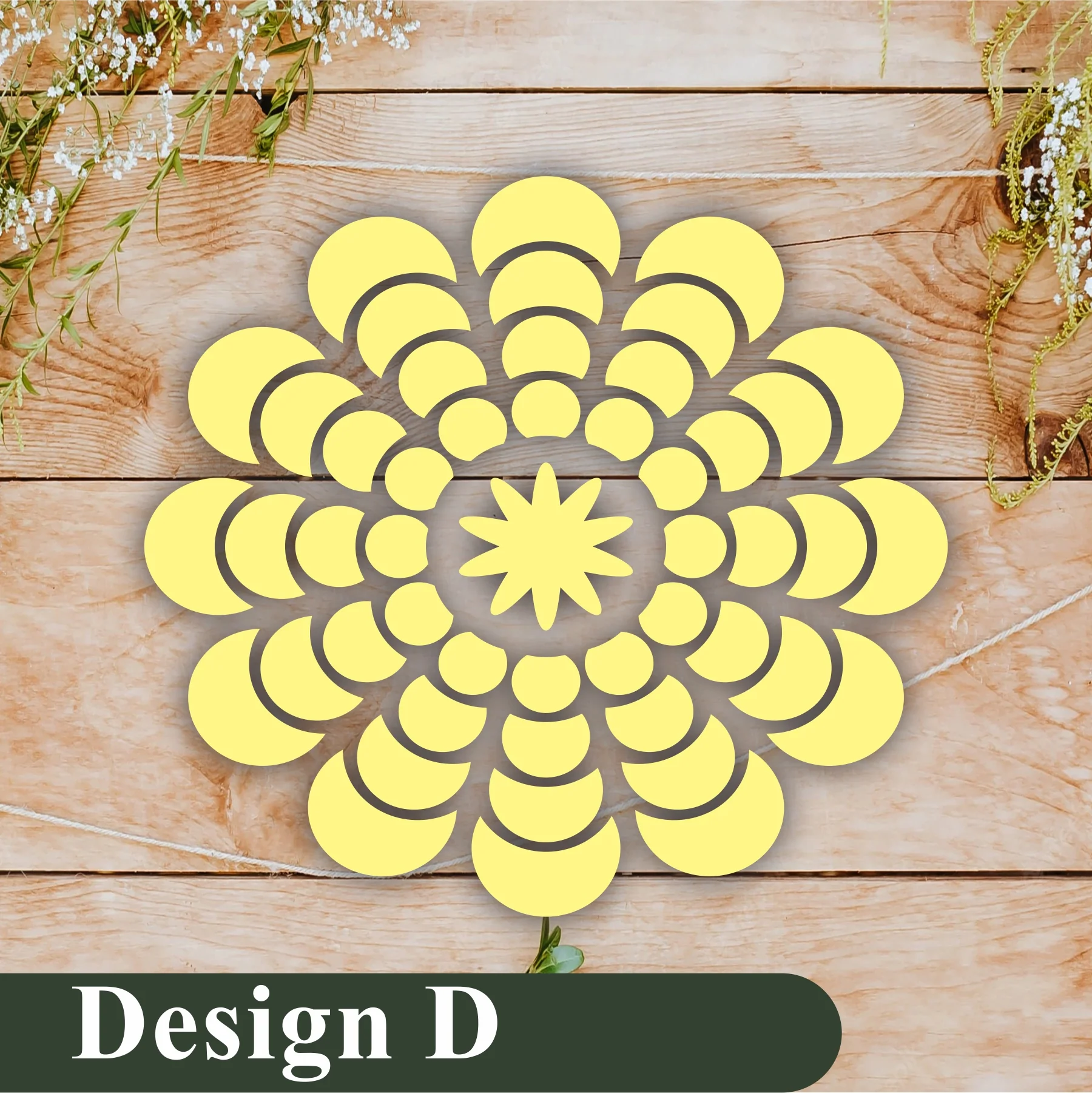 Pack of 4 Reusable Stencil For Canvas And Wall Painting.ID#209B - Image 15