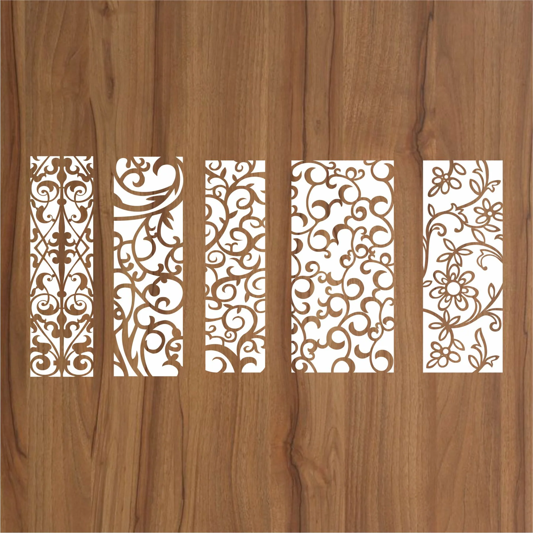 Pack of 5 Border Reusable Stencil For Canvas And Wall Painting.ID#221B - Image 3
