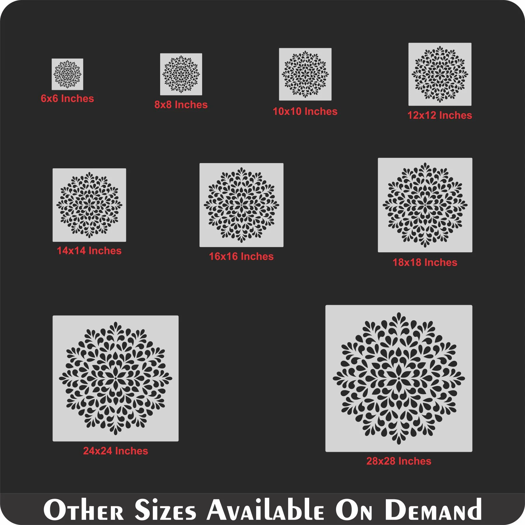 Symmetrical Mandala Painting Wall Stencils for Home Wall Decor.ID#590 - Image 7