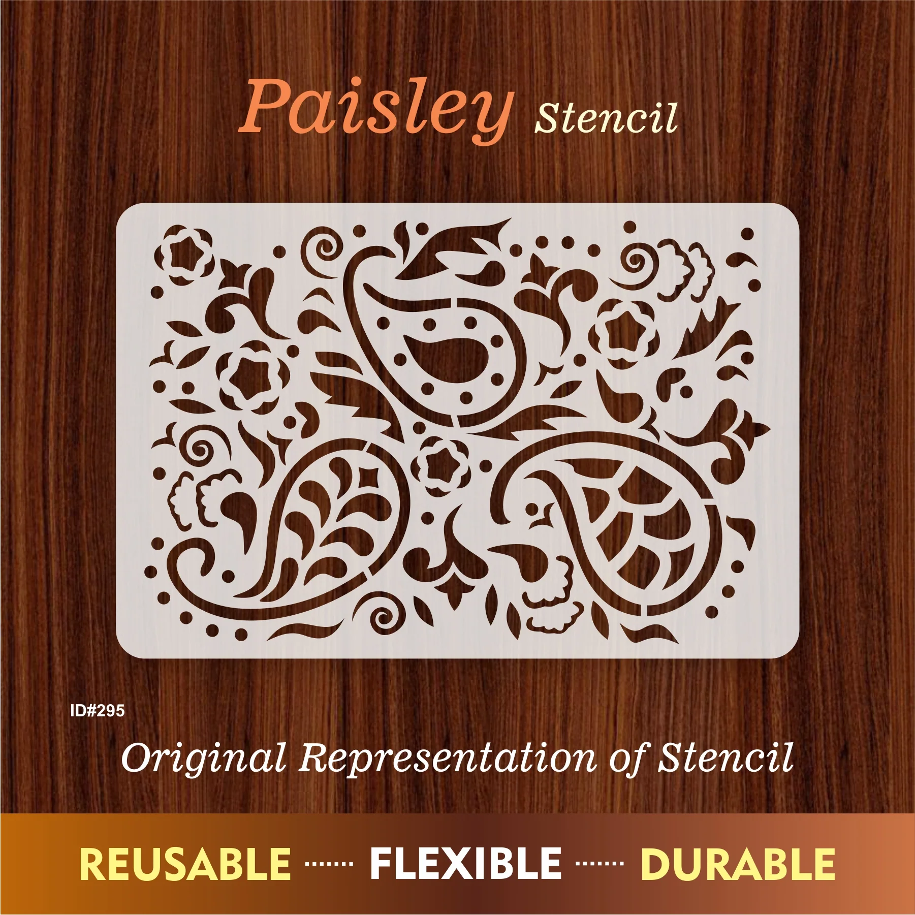Paisley Stencil For Wall Painting Scrapbooking Album Decorative Embossing Paper Card. ID #295 - Image 7