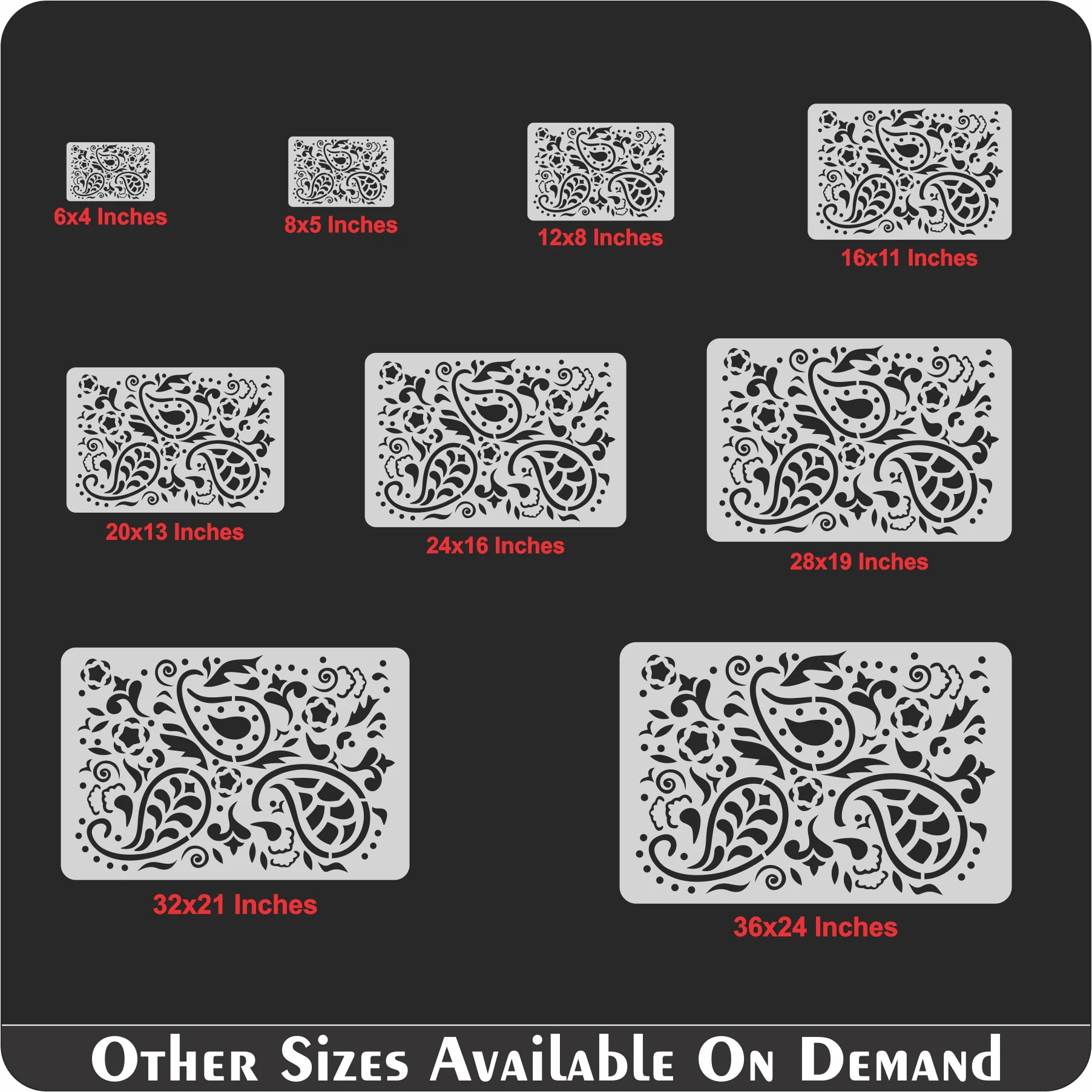 Paisley Stencil For Wall Painting Scrapbooking Album Decorative Embossing Paper Card. ID #295 - Image 8
