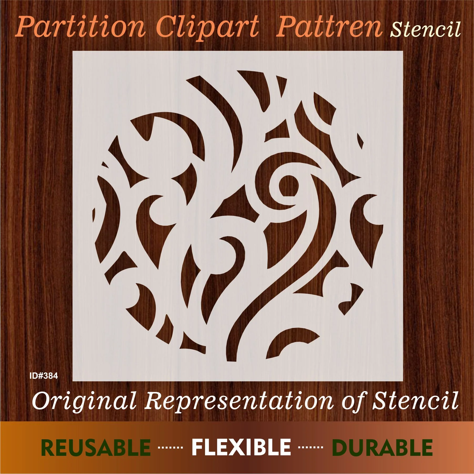 Parlition Clipart Pattren stencil Reusable Stencil For Canvas And Wall Painting.ID #384 - Image 7