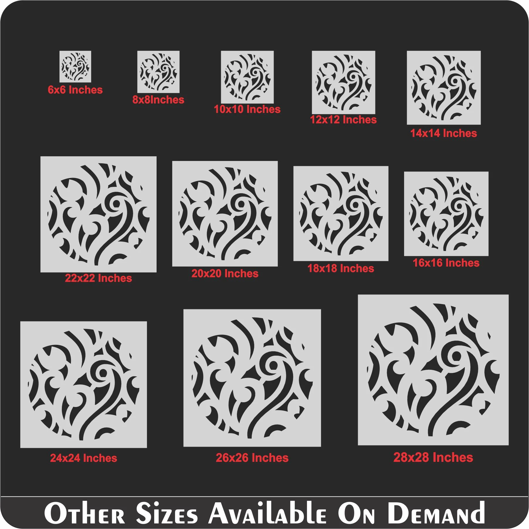 Parlition Clipart Pattren stencil Reusable Stencil For Canvas And Wall Painting.ID #384 - Image 8