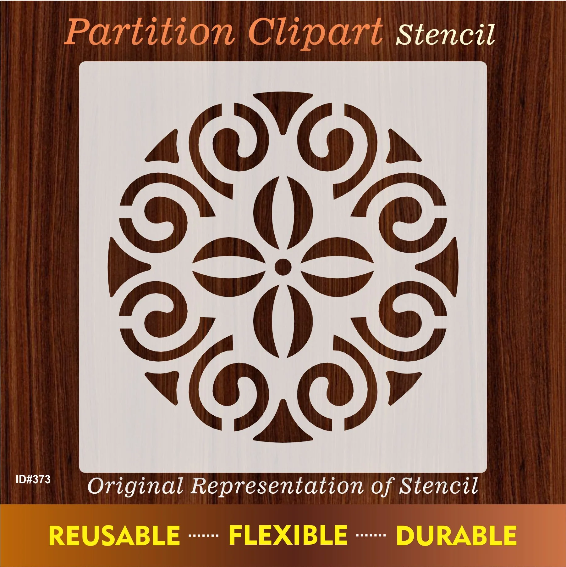 Partition Clipart Stencil Reusable Stencil For Canvas And Wall Painting.ID #373 - Image 7