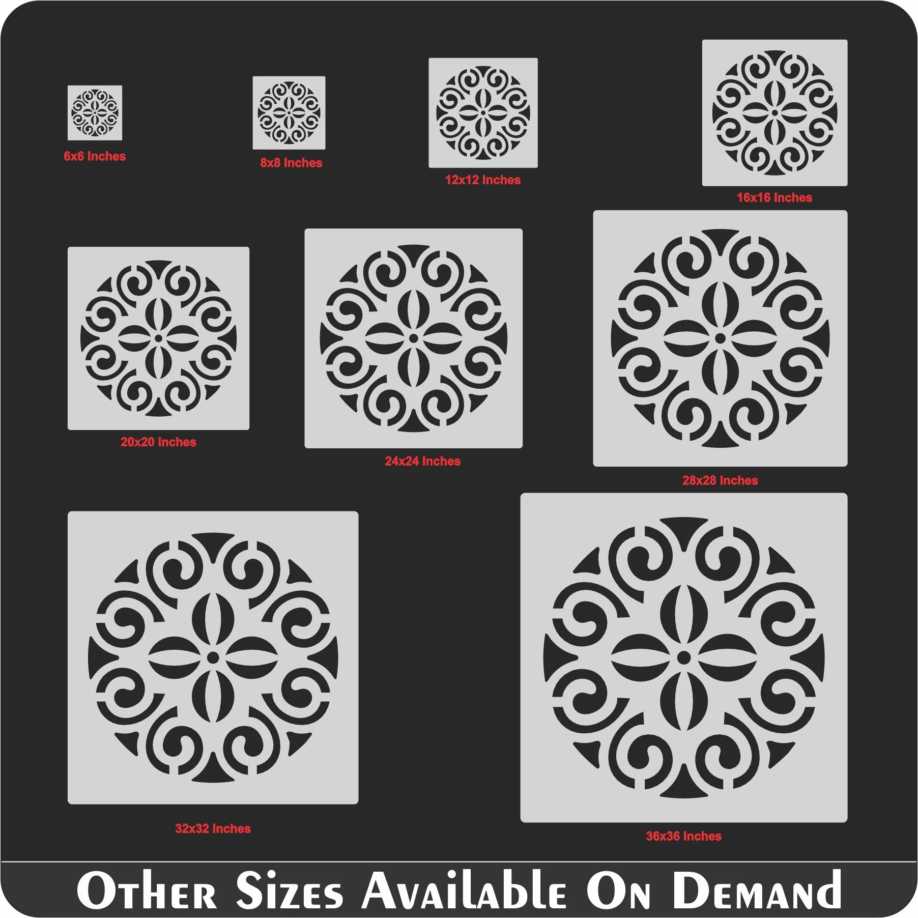 Partition Clipart Stencil Reusable Stencil For Canvas And Wall Painting.ID #373 - Image 8