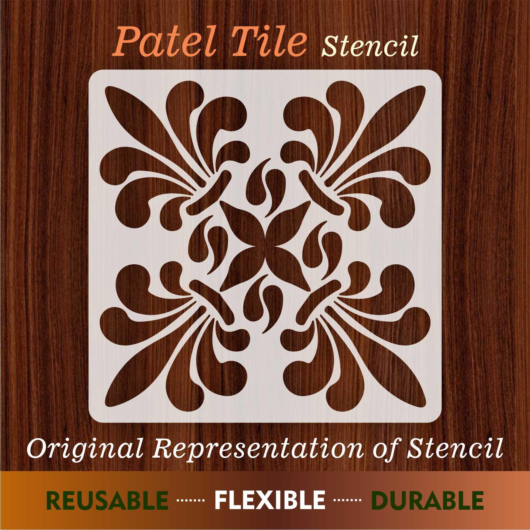 Patel Tile Reusable Stencil for Canvas and wall painting.ID#159 - Image 10