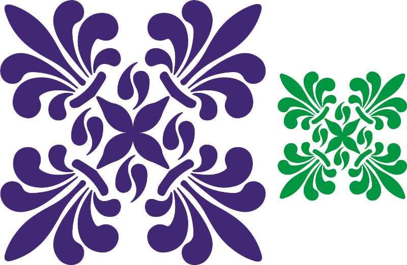 Patel Tile Reusable Stencil for Canvas and wall painting.ID#159 - Image 7
