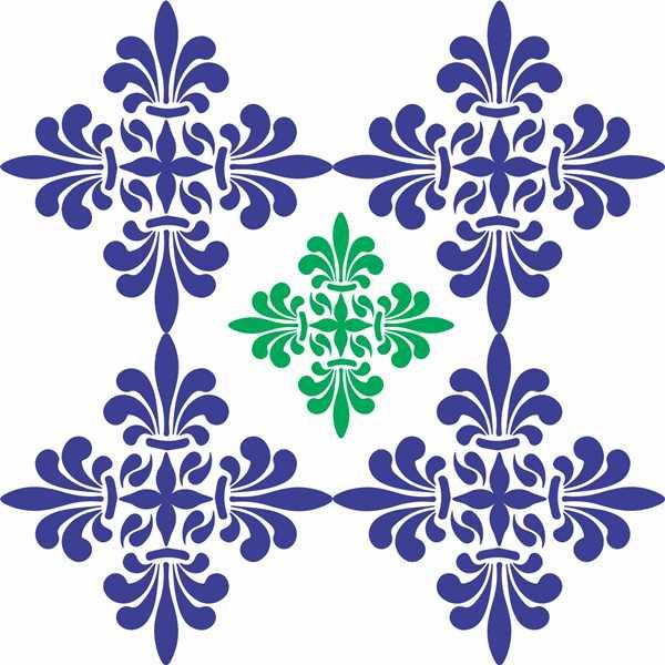 Patel Tile Reusable Stencil for Canvas and wall painting.ID#159 - Image 8