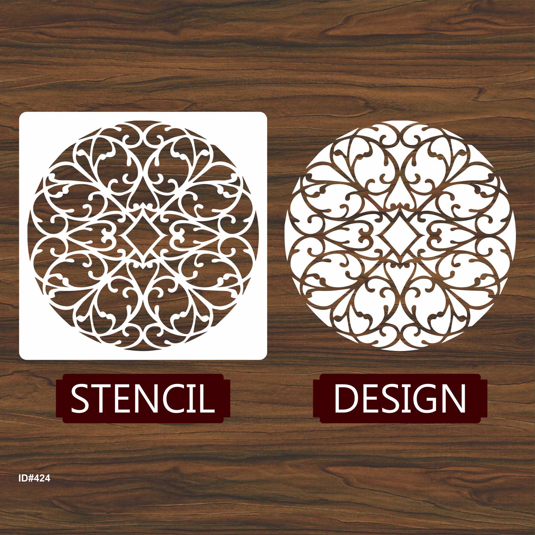 Pattern Mandala Design for Wall Decor Reusable Stencil For Canvas And Wall Painting.ID# 424 - Image 3