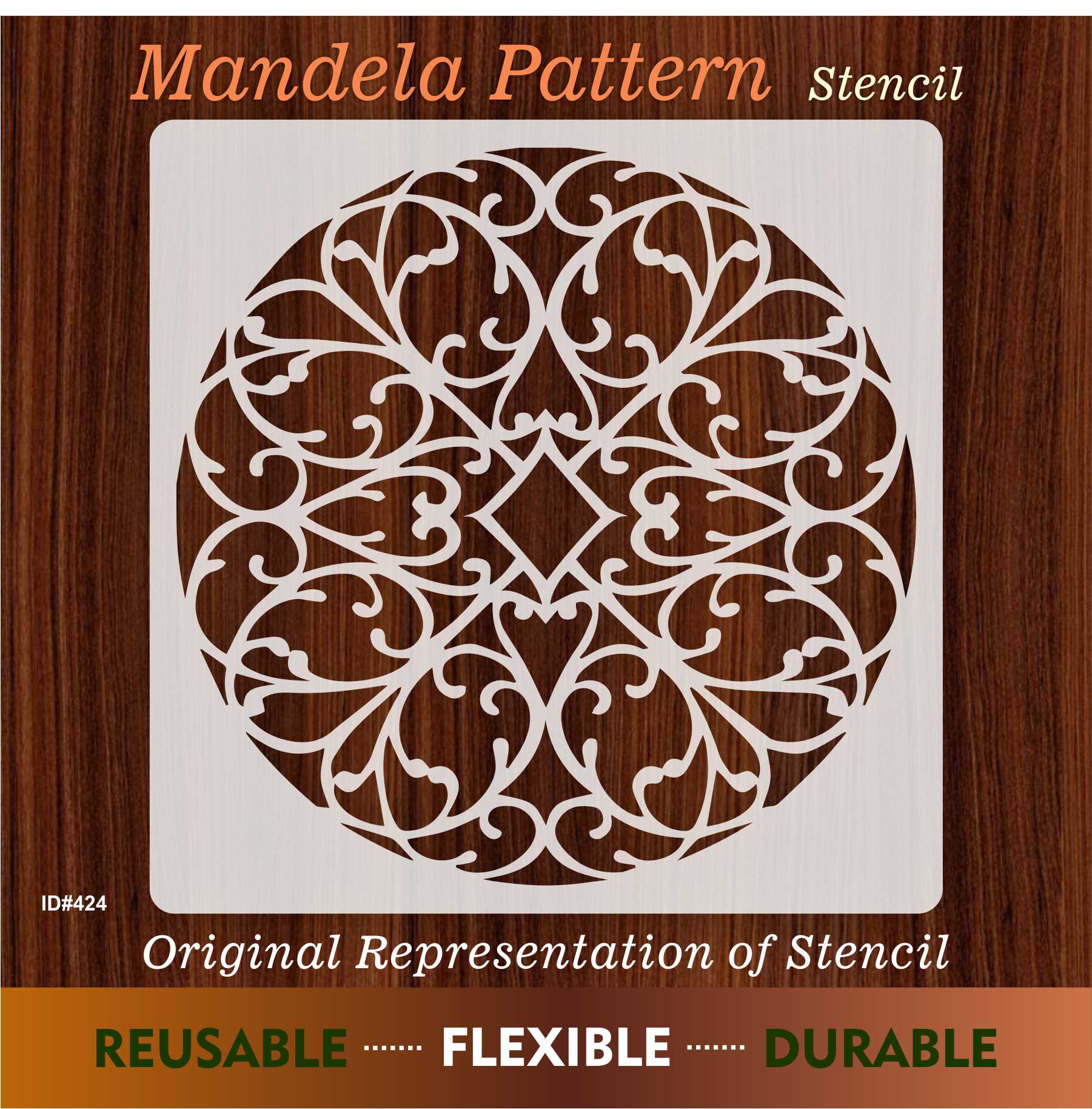 Pattern Mandala Design for Wall Decor Reusable Stencil For Canvas And Wall Painting.ID# 424 - Image 8