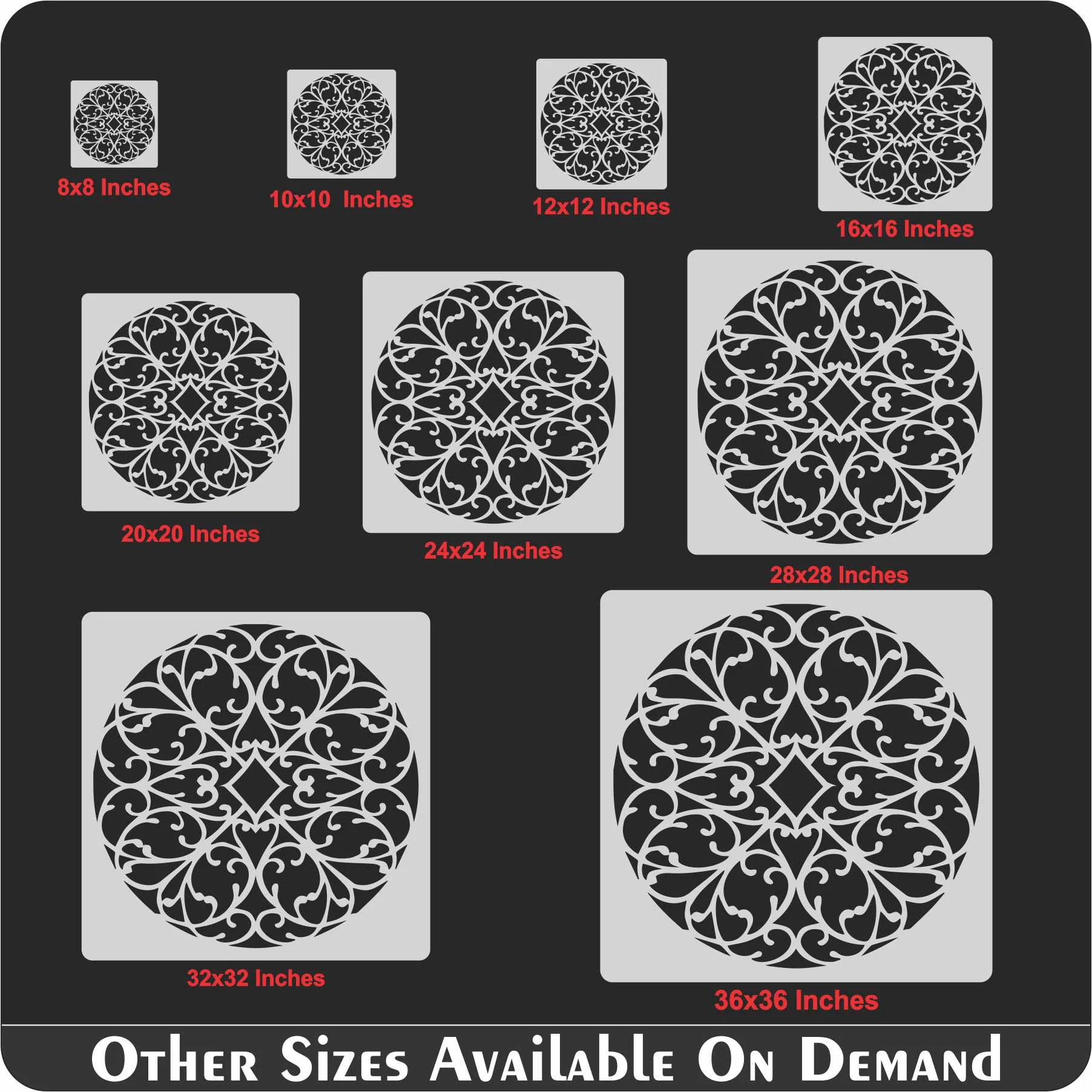 Pattern Mandala Design for Wall Decor Reusable Stencil For Canvas And Wall Painting.ID# 424 - Image 9