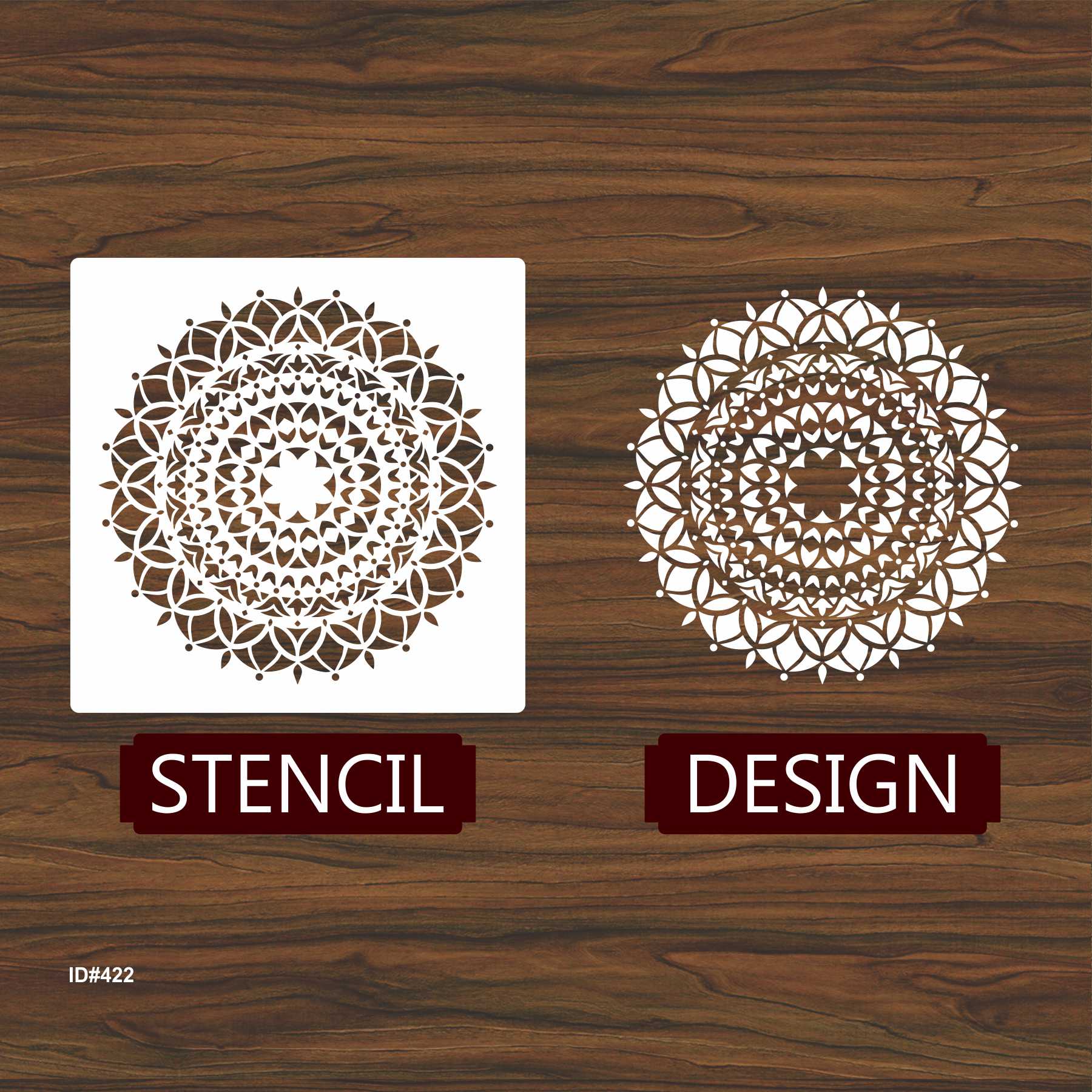 Pattern Mandela Design for Wall Decor , Canvas Background & living Rooms Reusable Stencil For Canvas And Wall Painting.ID# 422 - Image 3