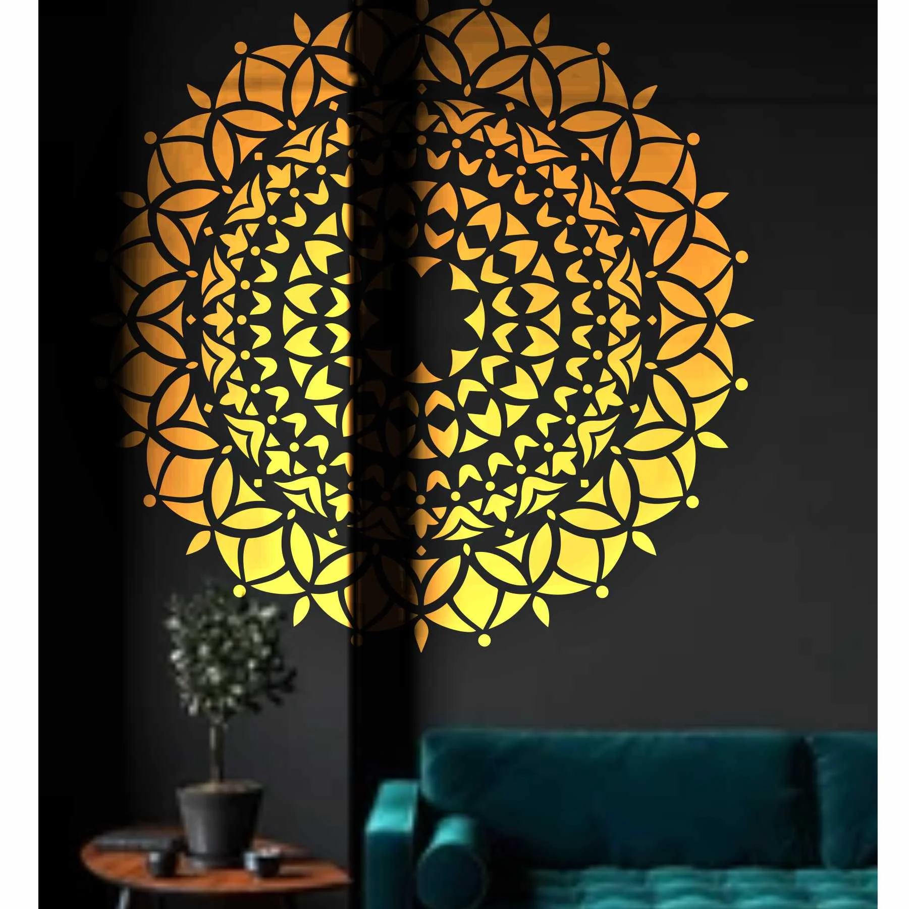 Pattern Mandela Design for Wall Decor , Canvas Background & living Rooms Reusable Stencil For Canvas And Wall Painting.ID# 422 - Image 4