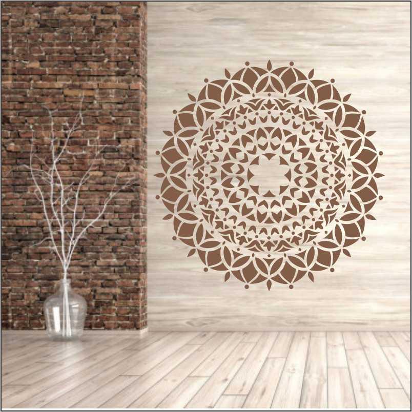 Pattern Mandela Design for Wall Decor , Canvas Background & living Rooms Reusable Stencil For Canvas And Wall Painting.ID# 422 - Image 7